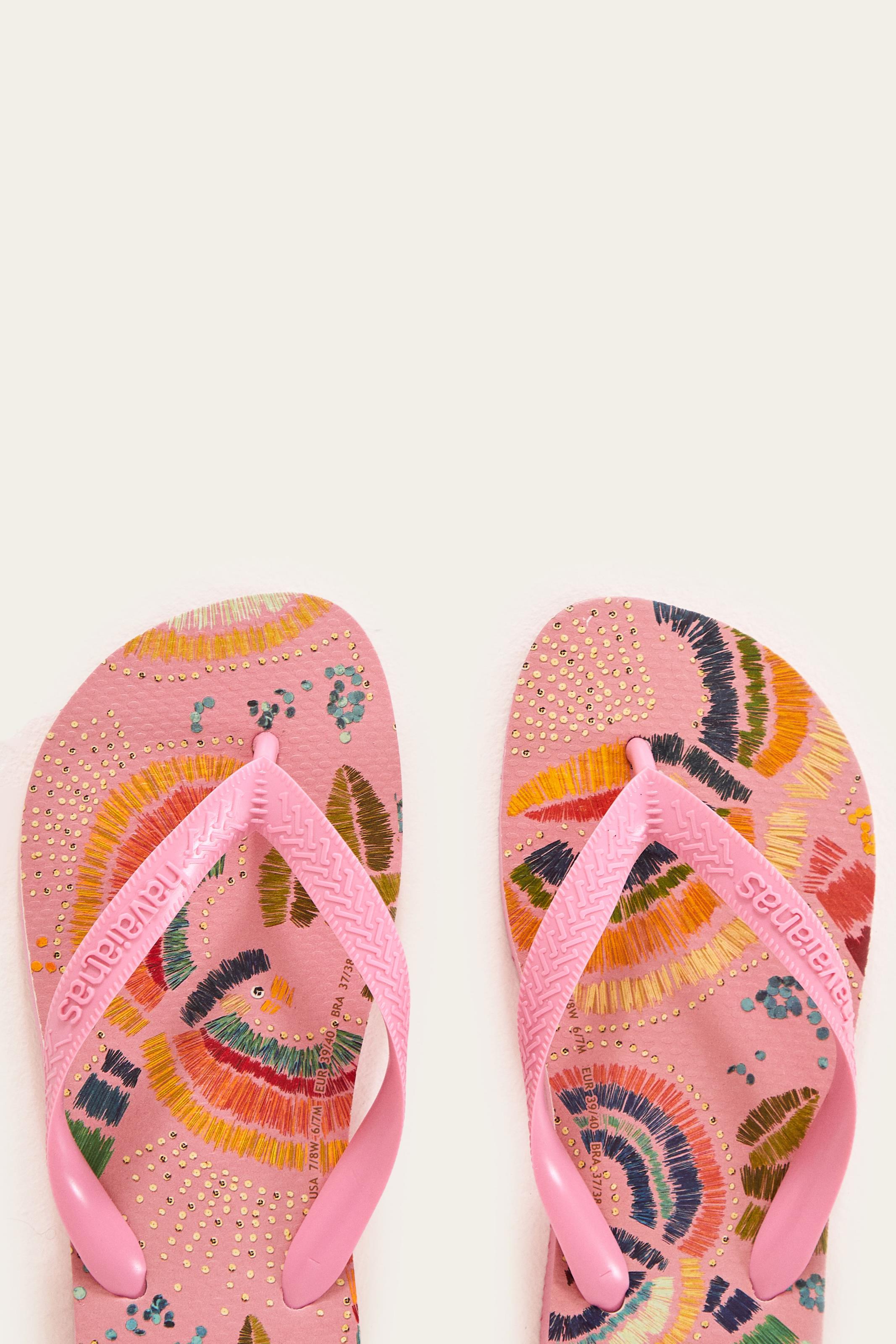 Havaianas Estampadas Pássaros Coloridos