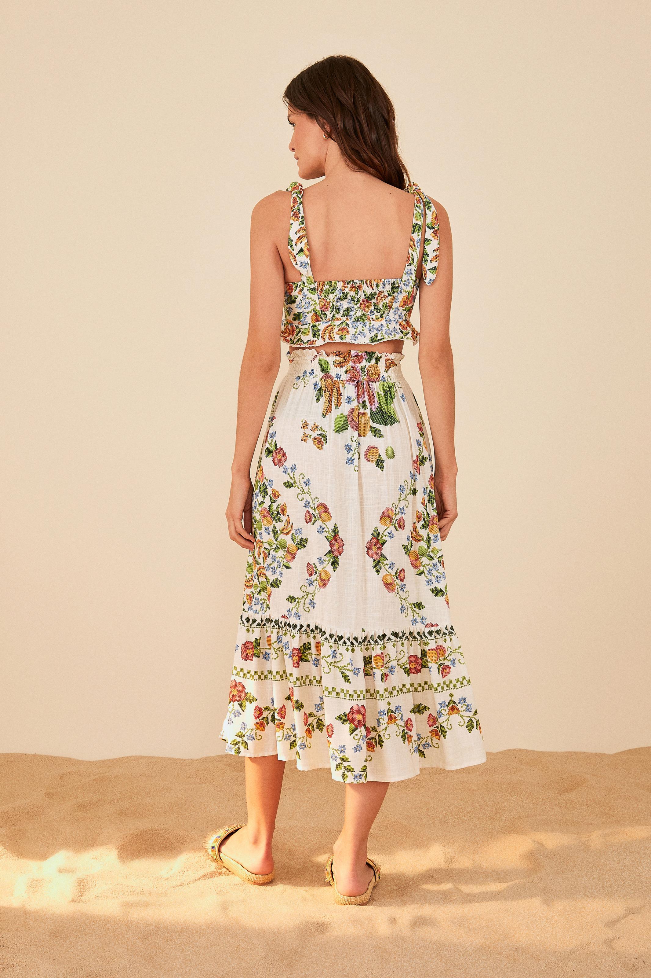 Top Cropped Estampado Vitamina De Verão