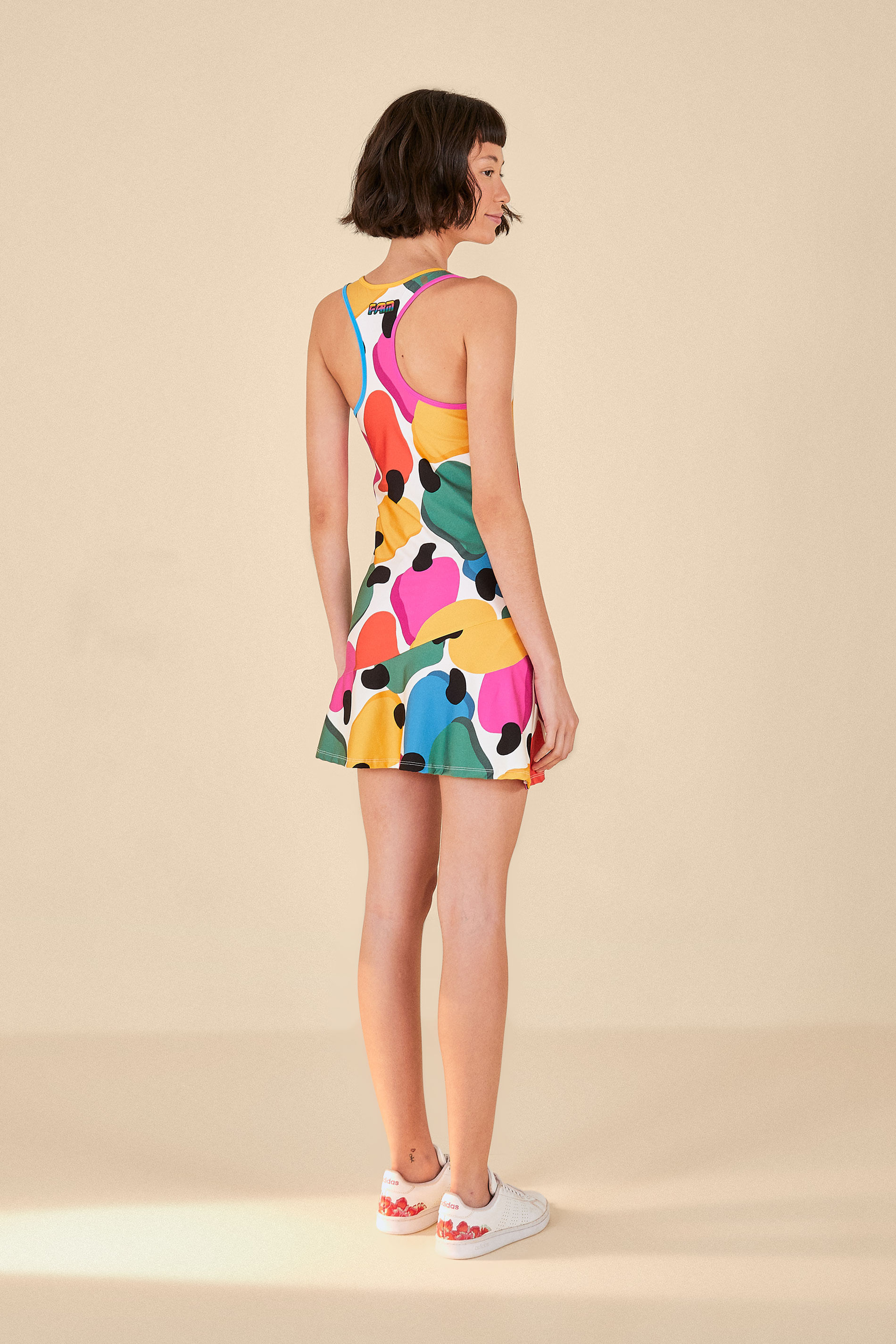 Vestido Shine Estampado Confete De Caju