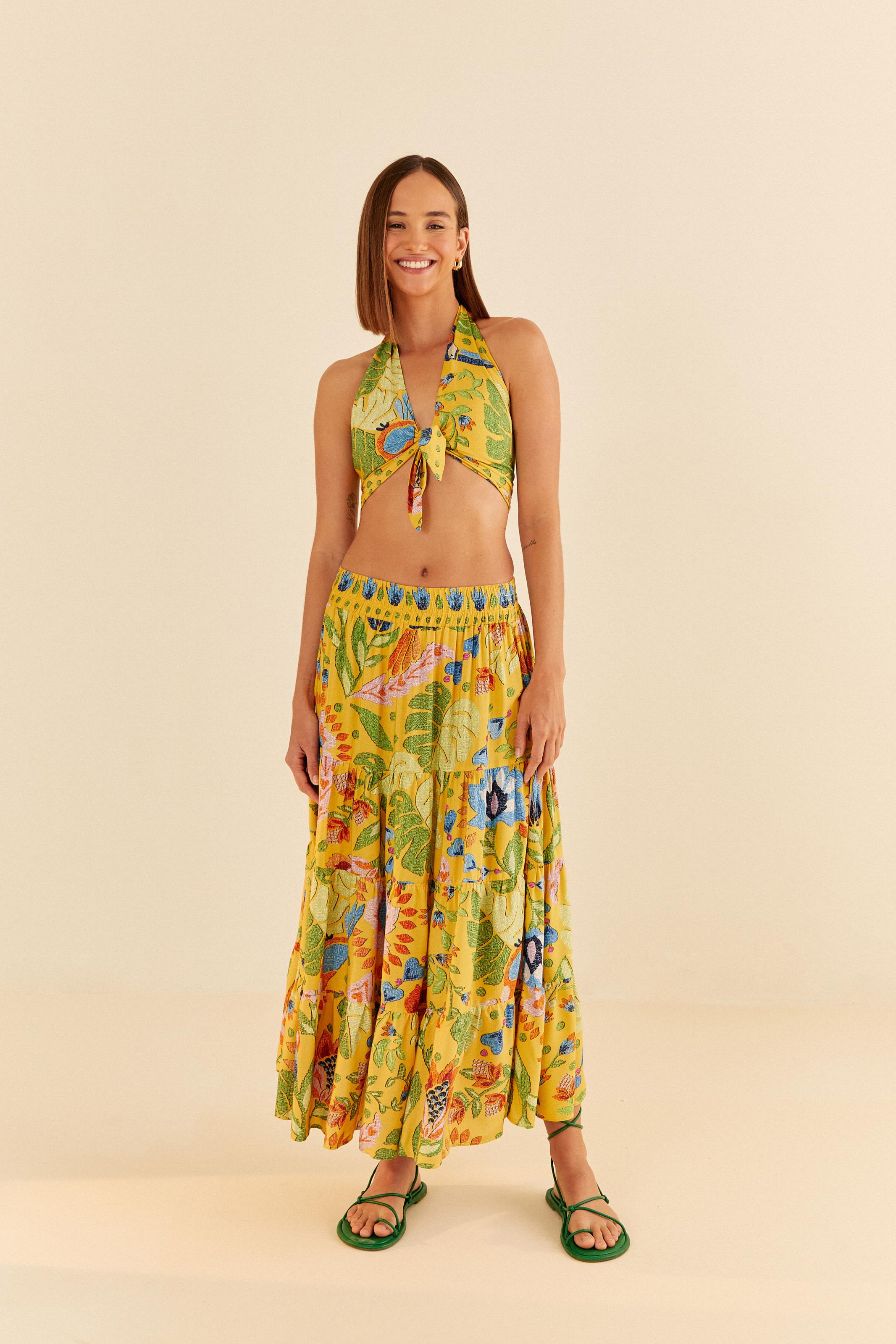 Top Estampado Jardim De Verão