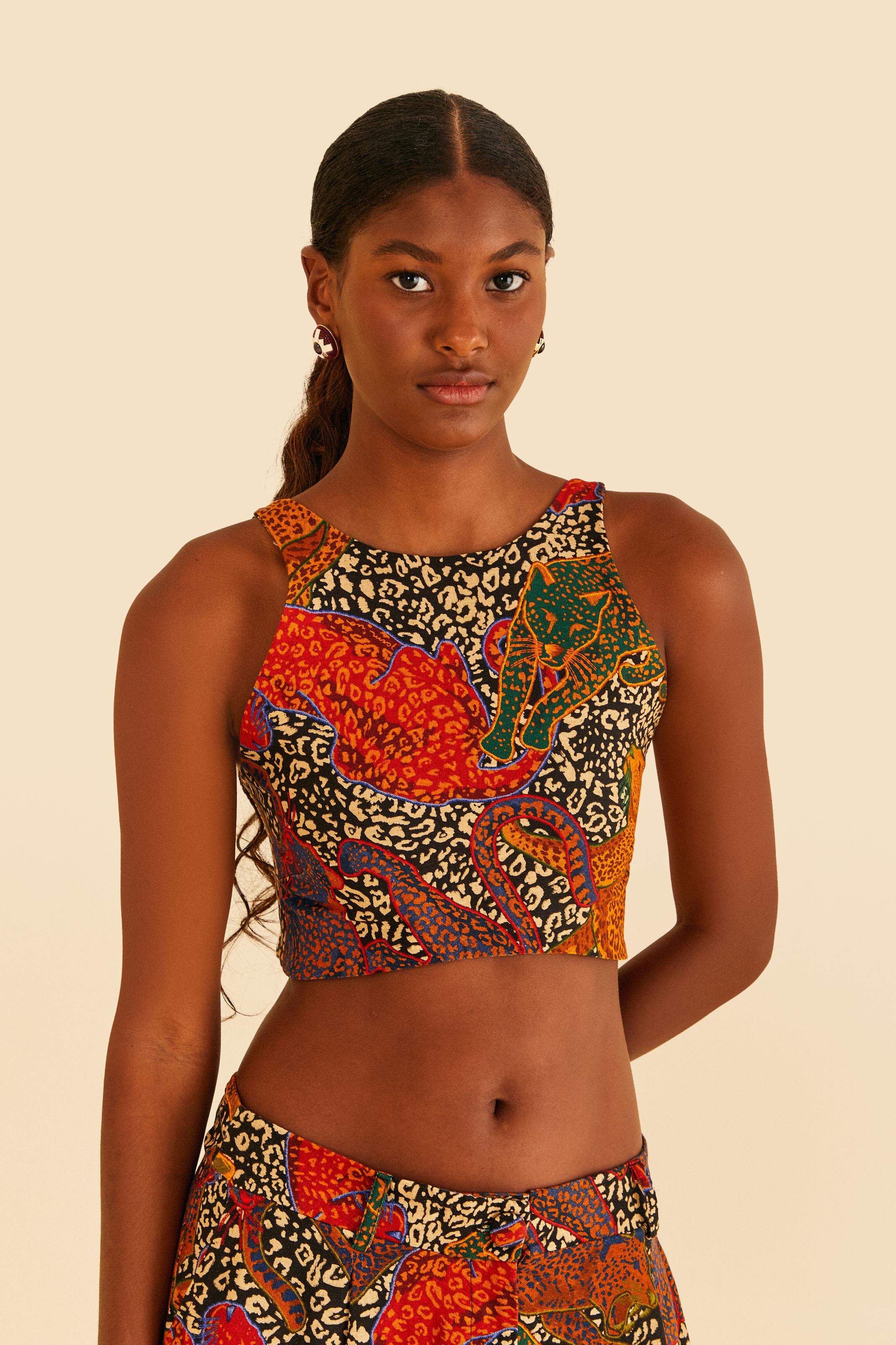 Blusa Estampada Felina