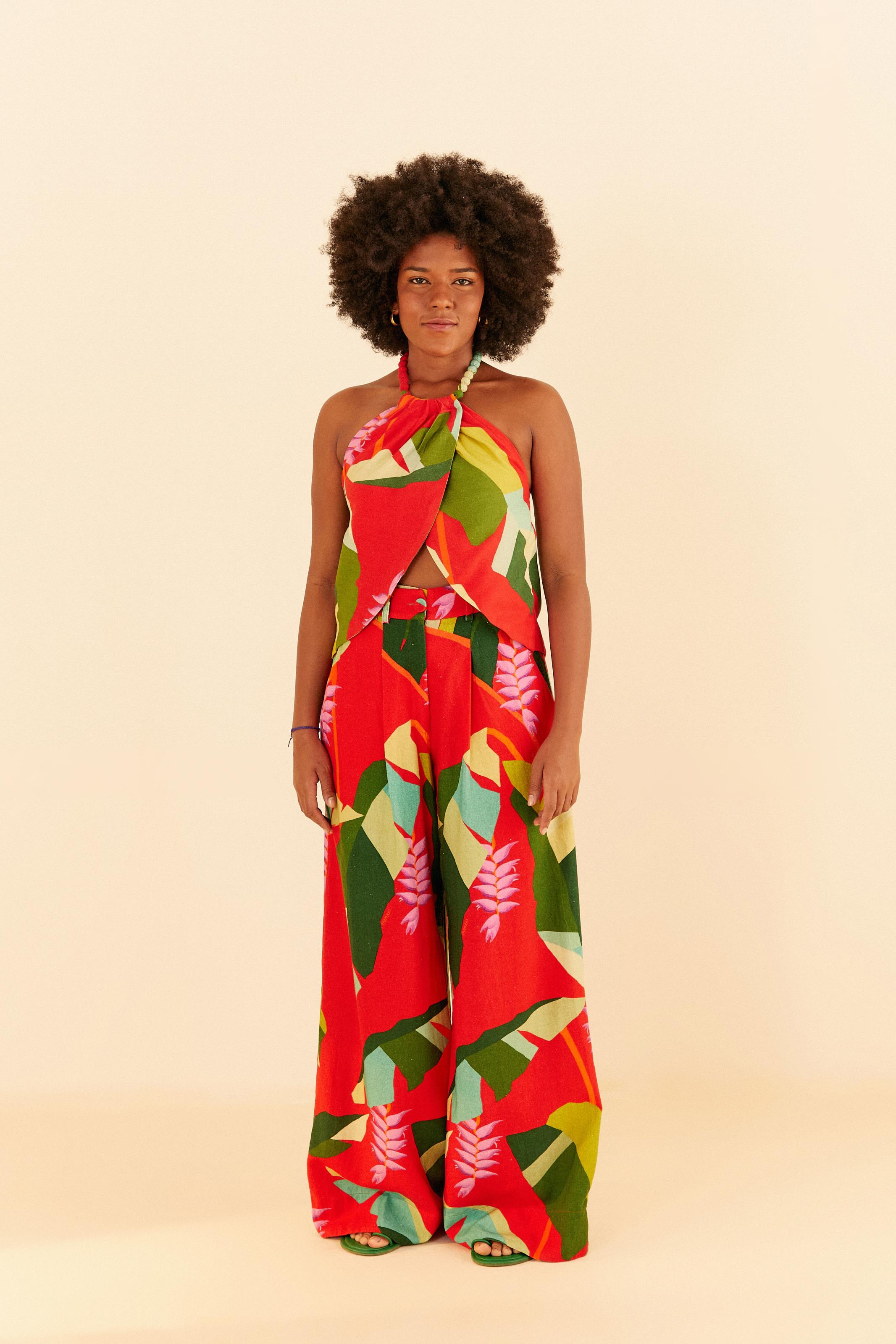 Blusa Estampada Helicônia