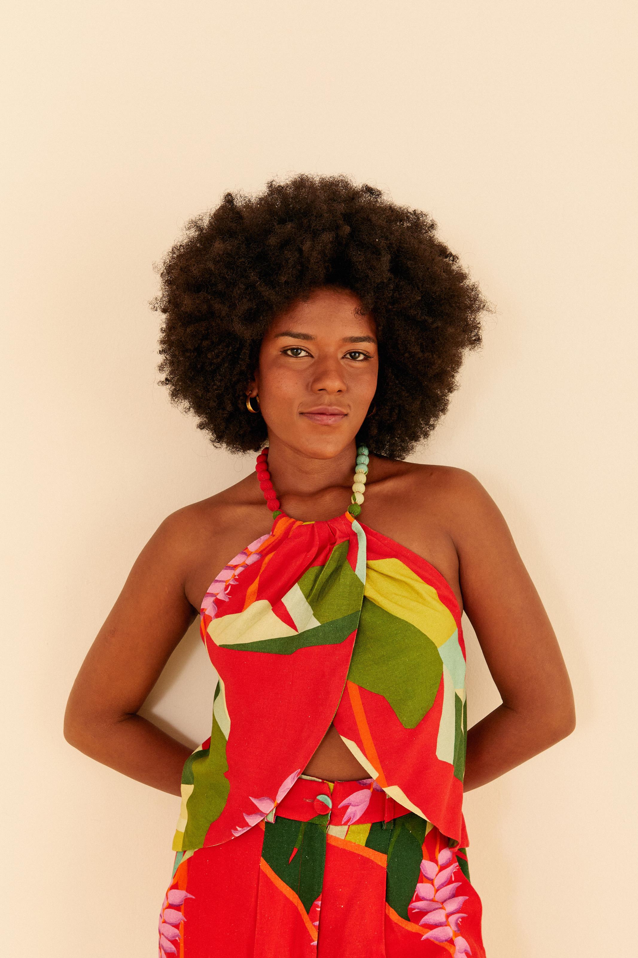 Blusa Estampada Helicônia