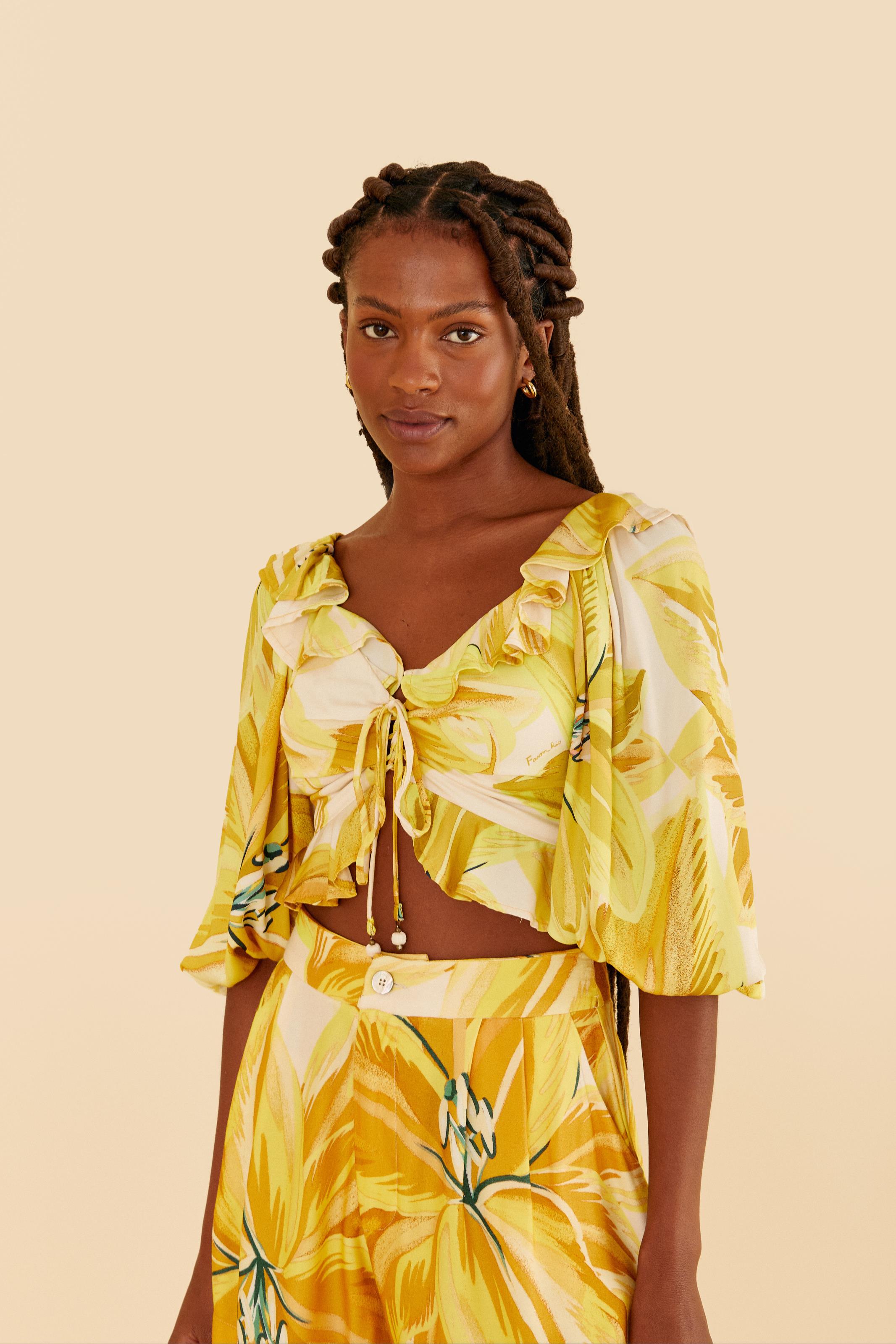 Blusa Cropped Estampada Maxi Azaleia