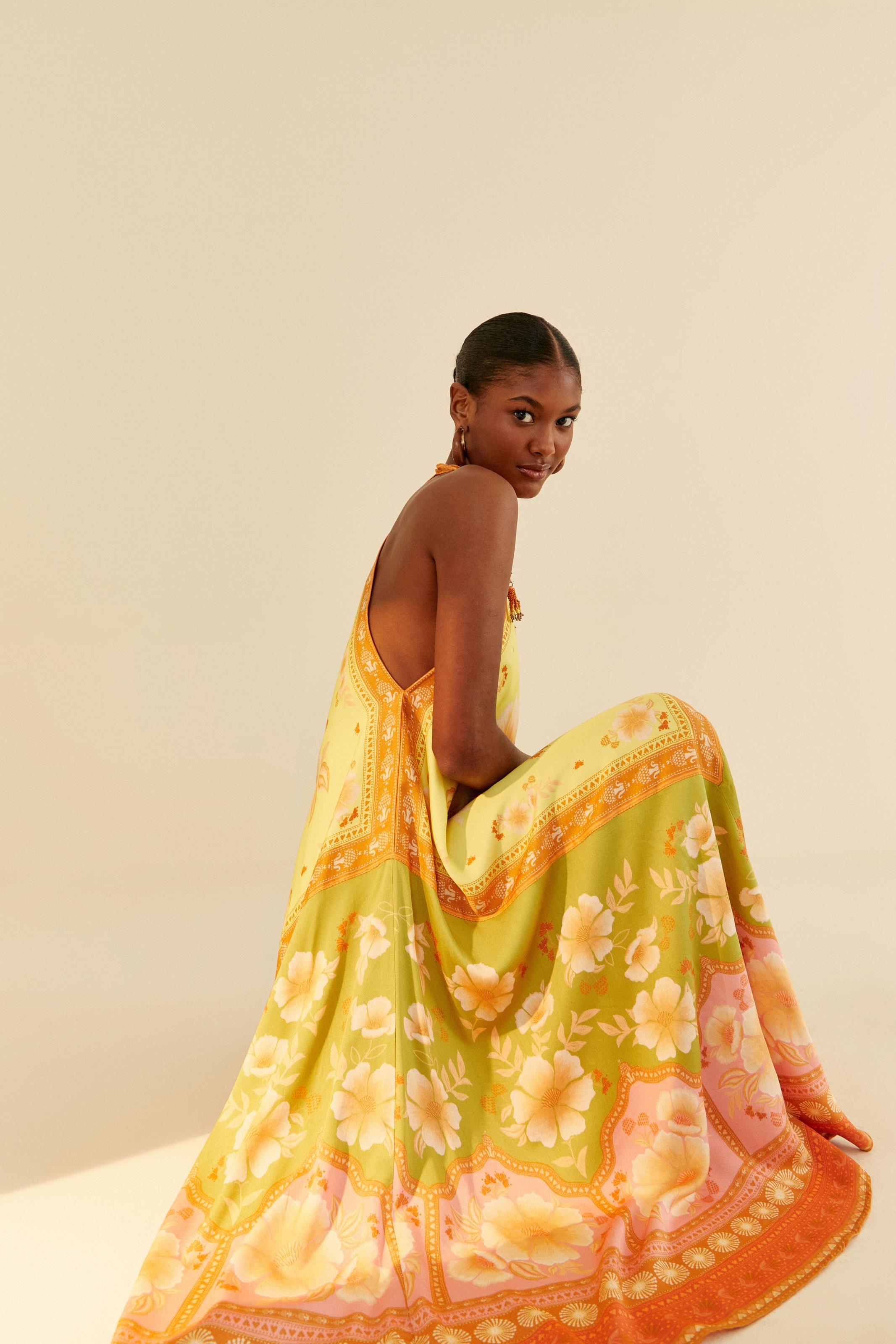 Vestido Cropped Estampado Floral Veraneio