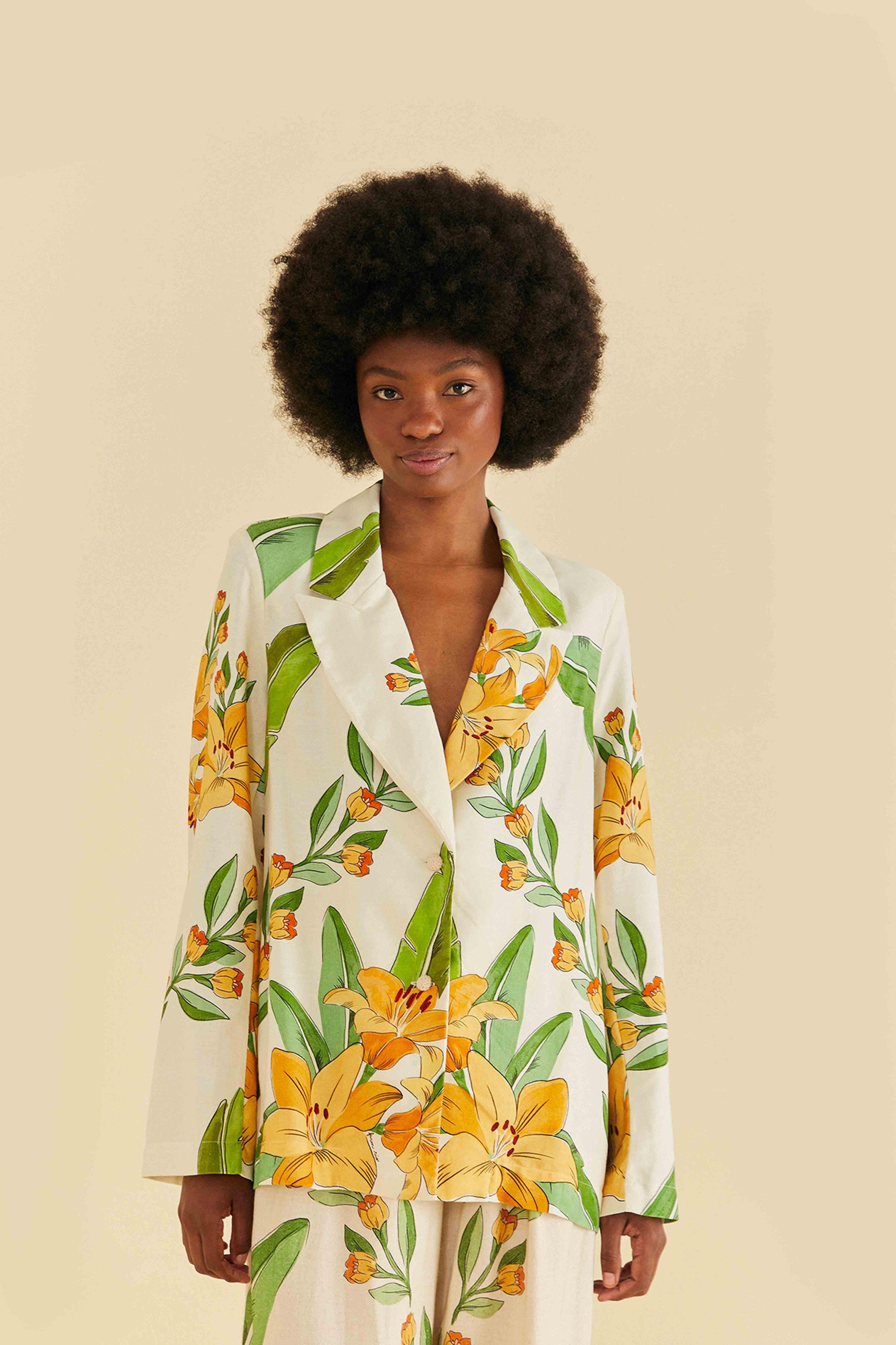 Blazer Estampado Leveza Tropical