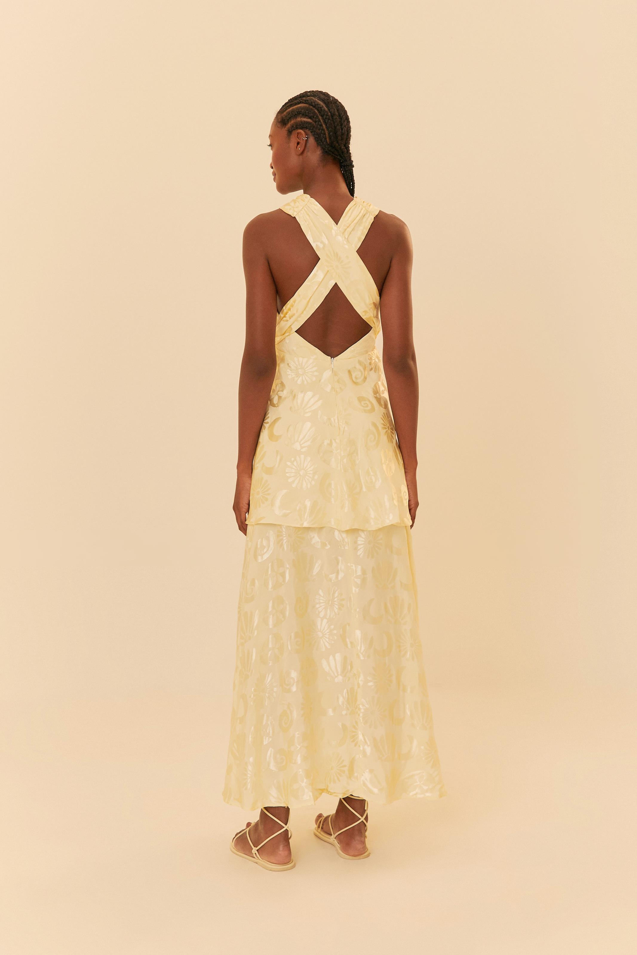 Vestido Amarração Céu De Concha