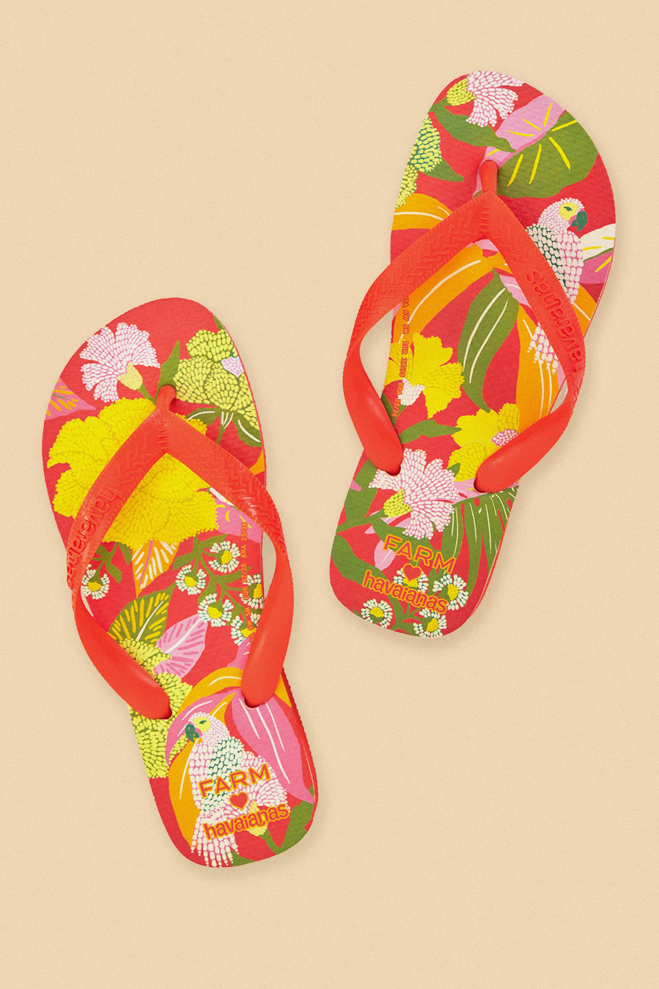 Havaianas Estampadas Neon Flor