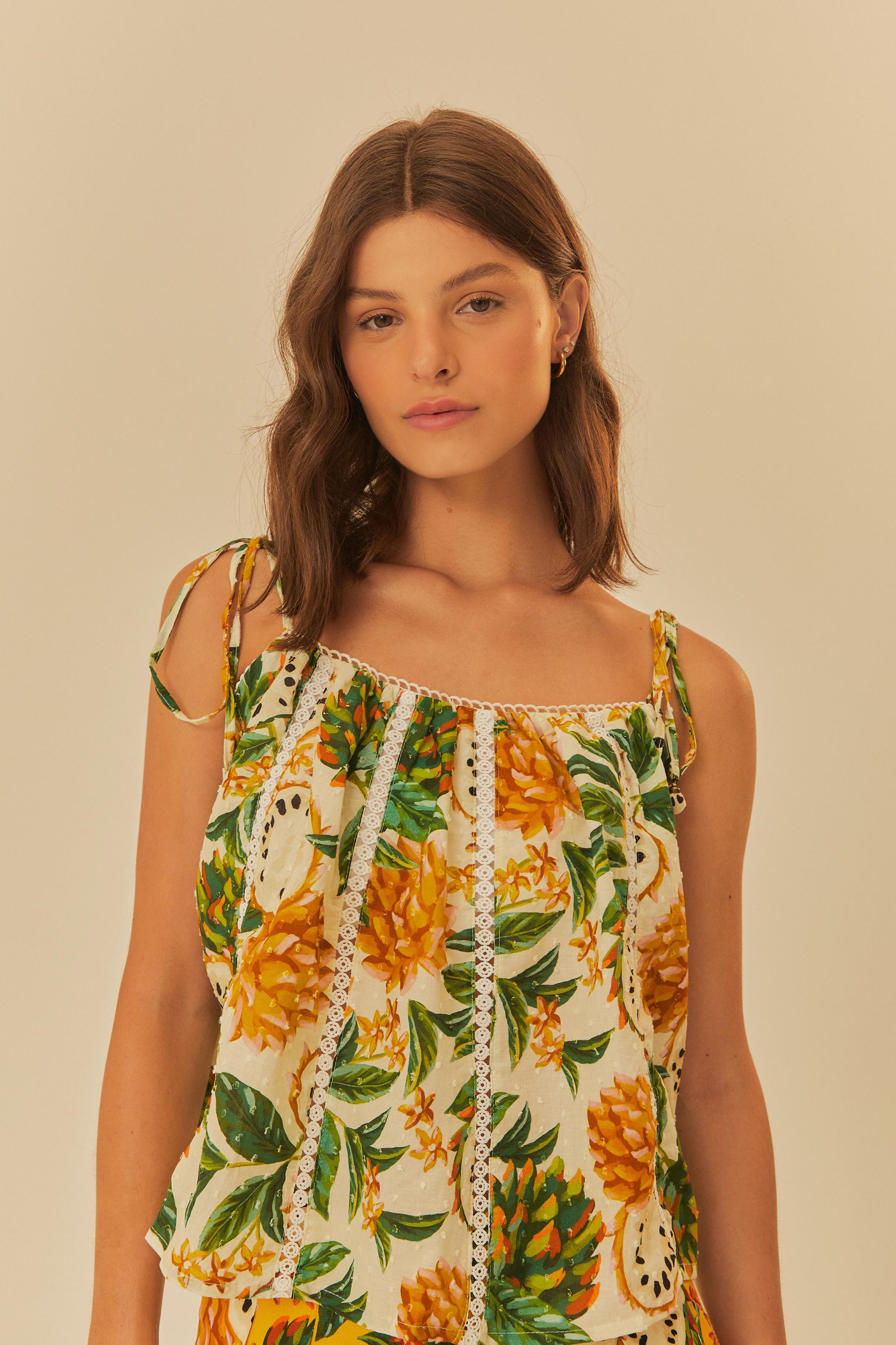 Blusa Nesgas Estampada Biribá