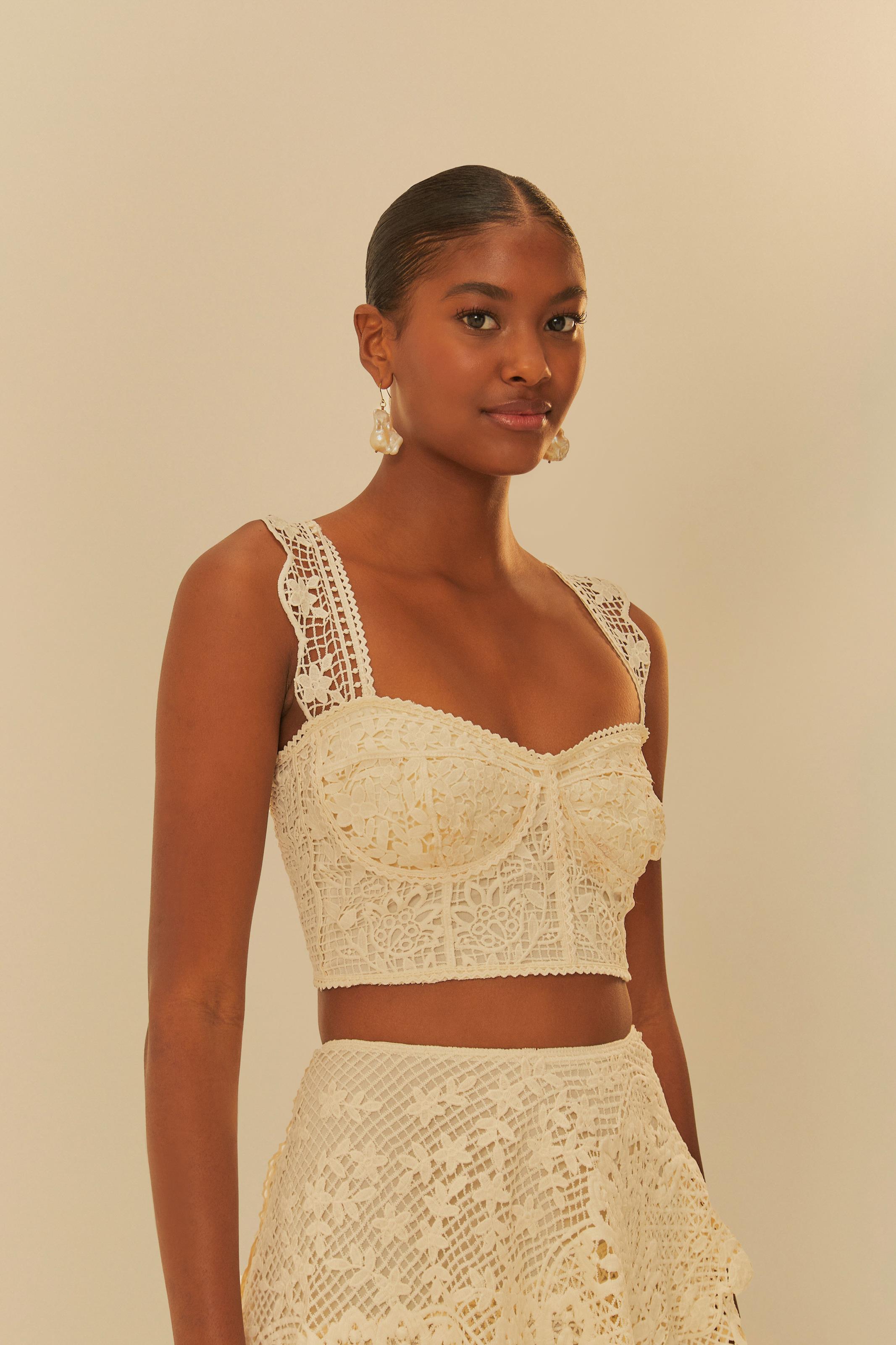 Top Corselet Guipure Sol De Cor