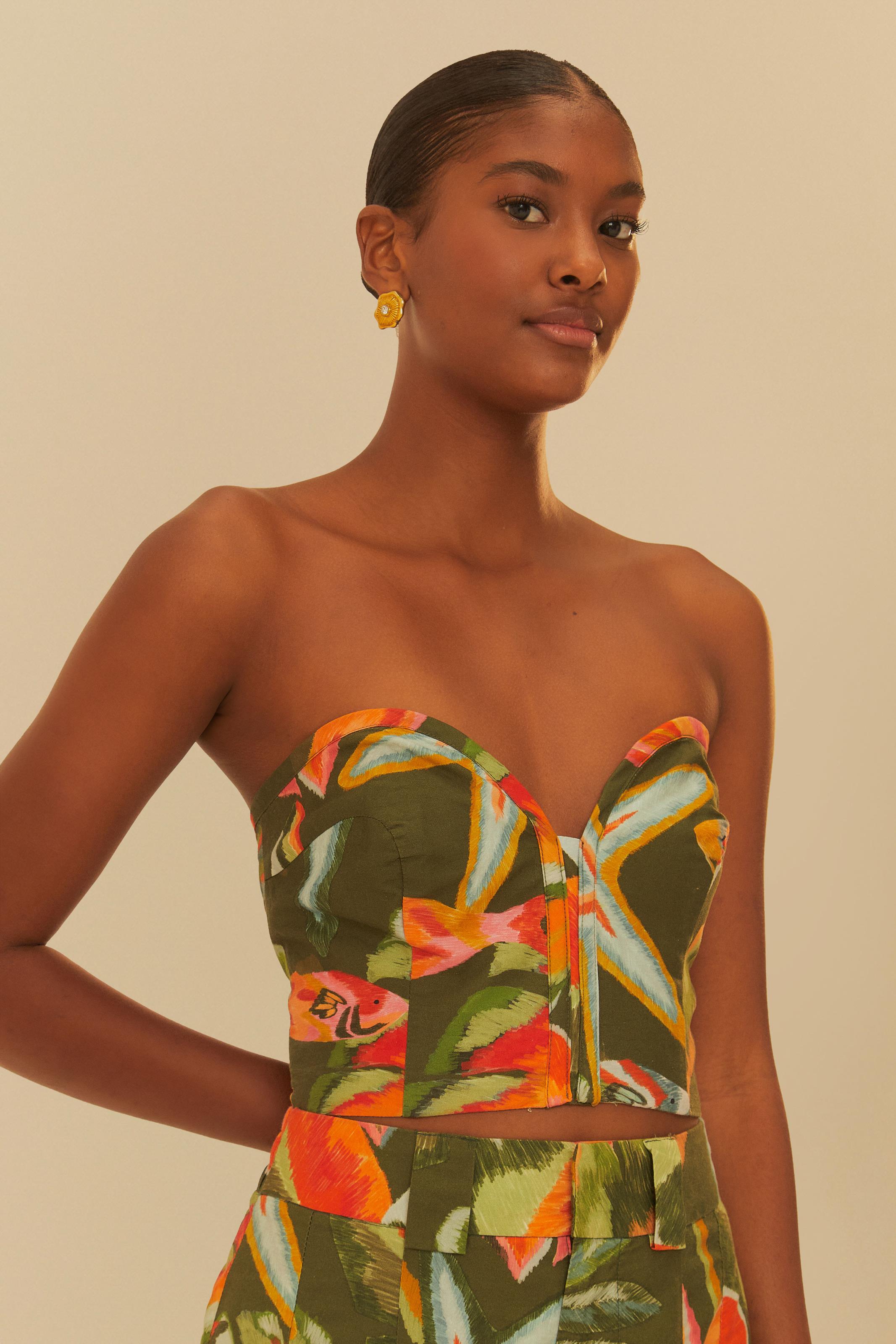 Top Estampado Peixes Pintados