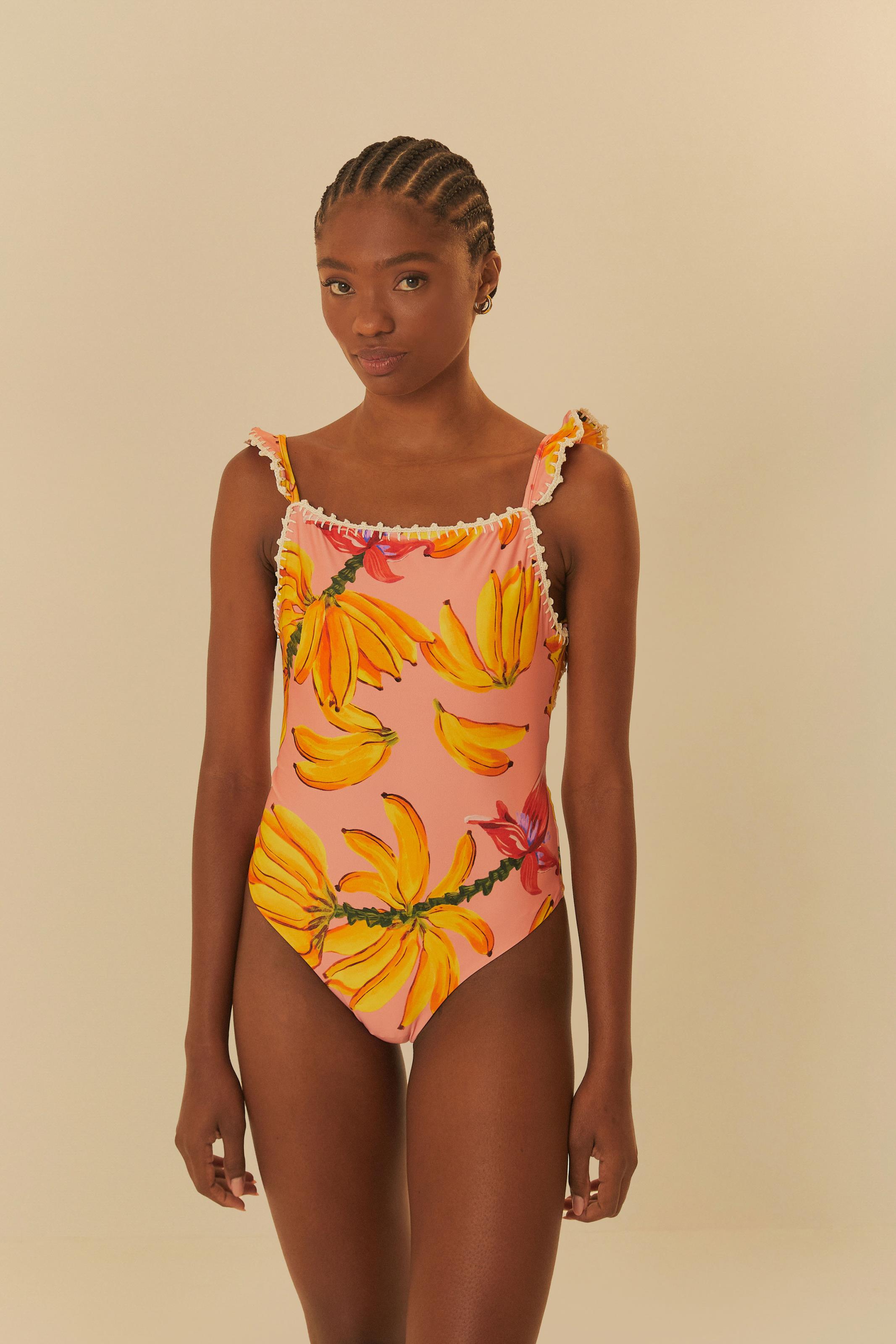 Maiô Artesanal Estampado Gosto De Banana