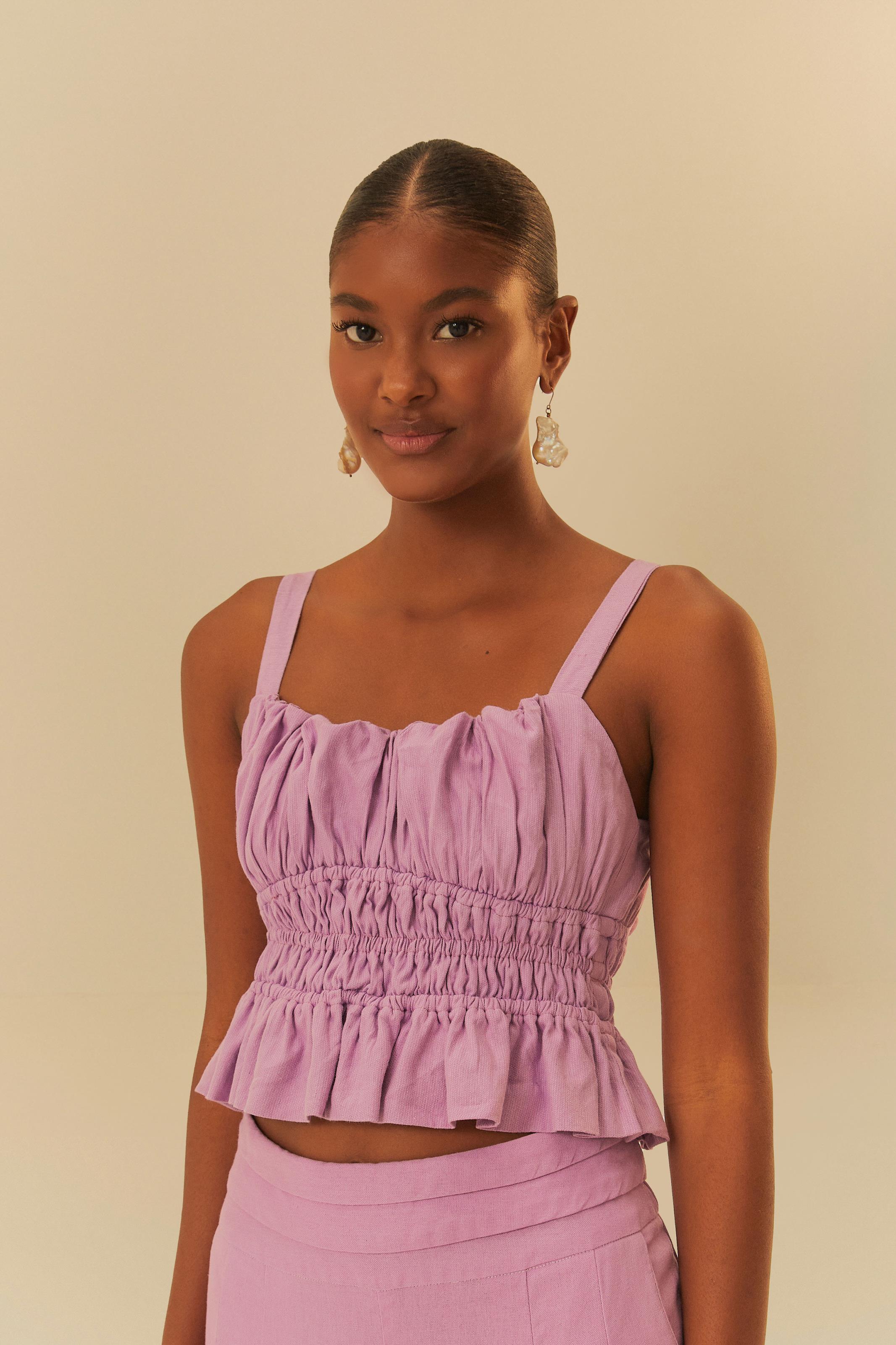 Blusa Lastex Babado