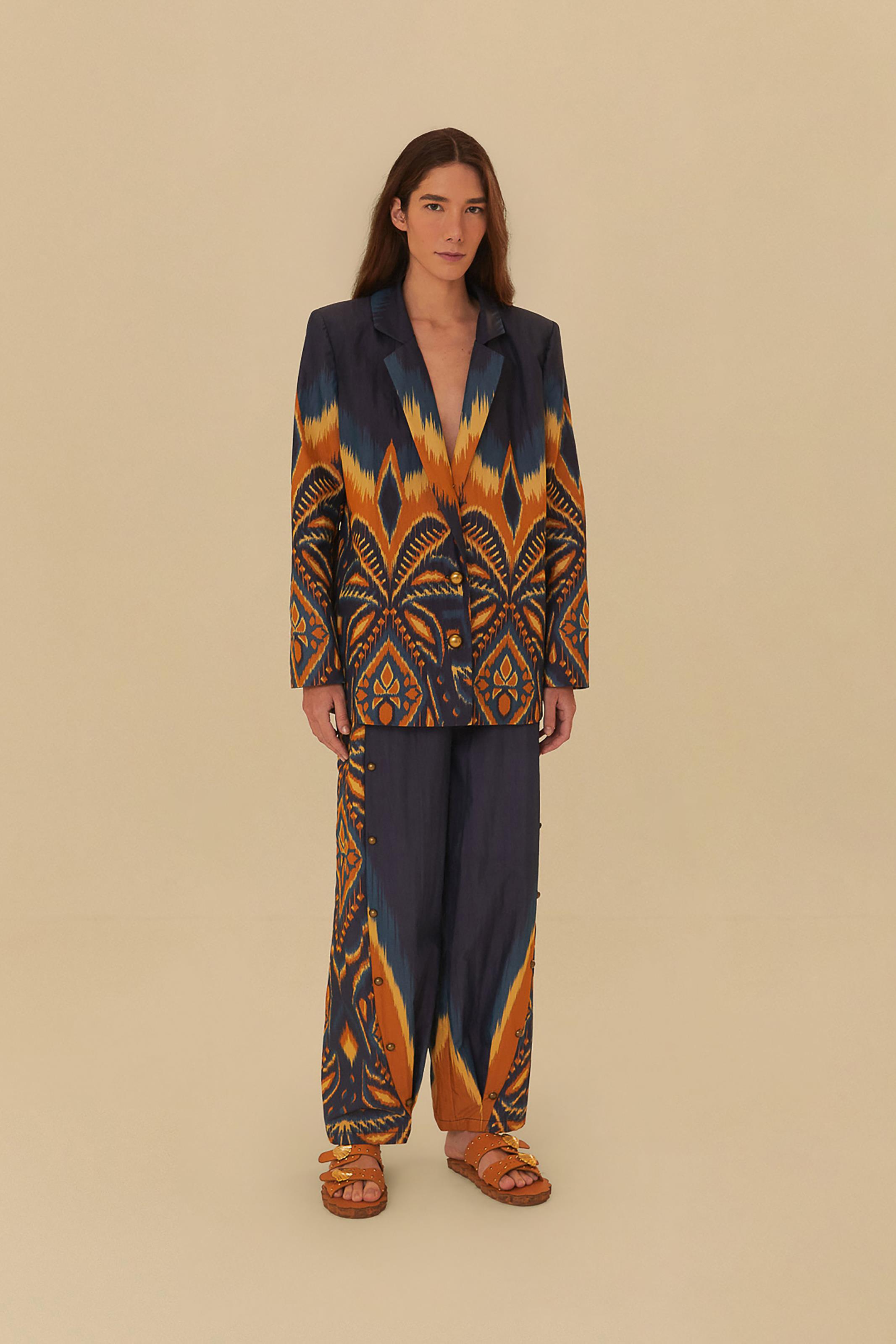 Blazer Oversized Rebites Estampado Alba