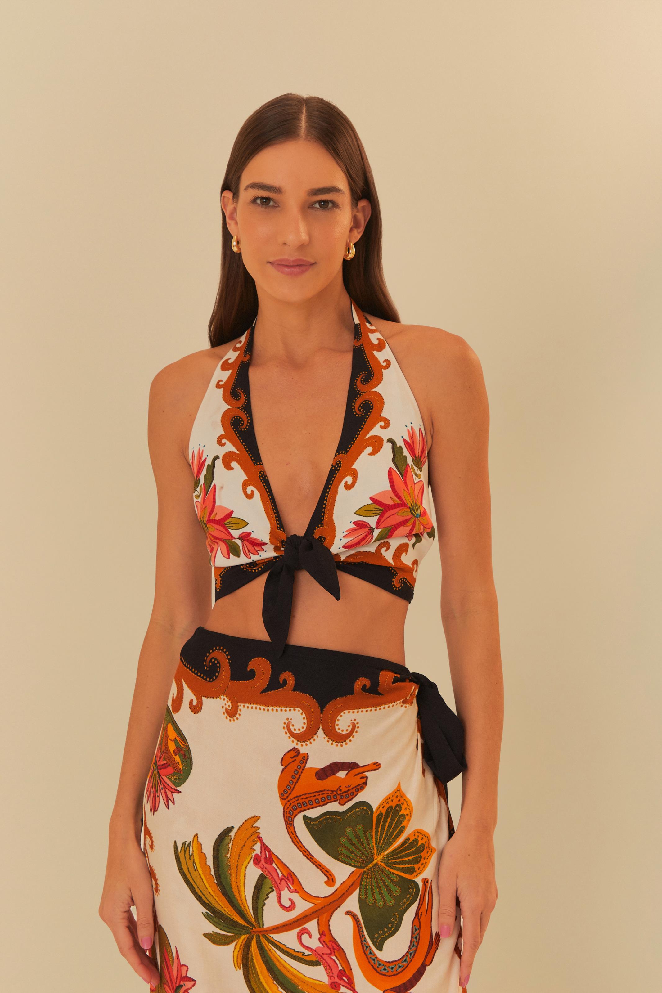 Top Double Estampado Lenço Amazônia Chic