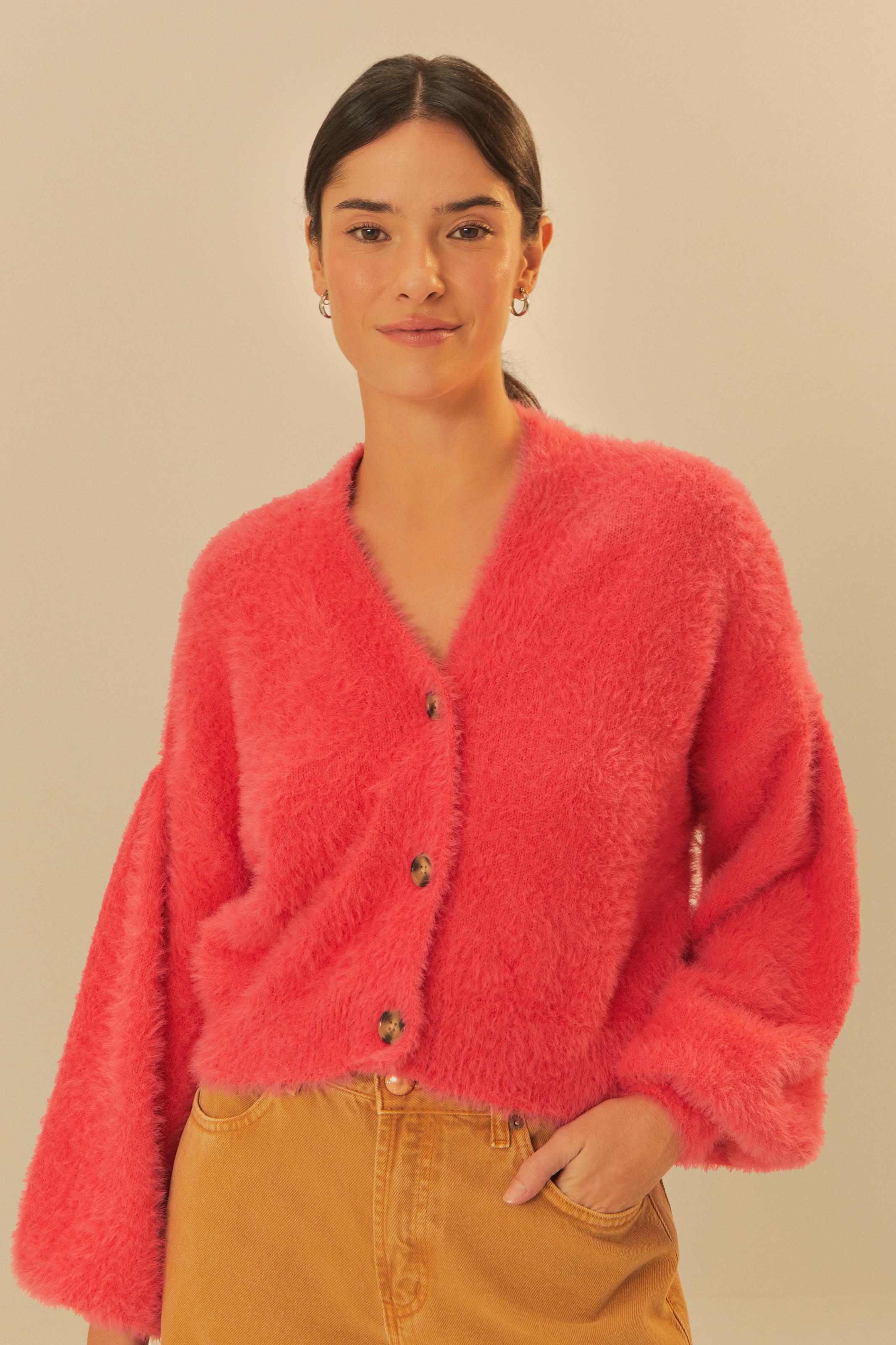 Cardigan Curto Tricot Pelinho