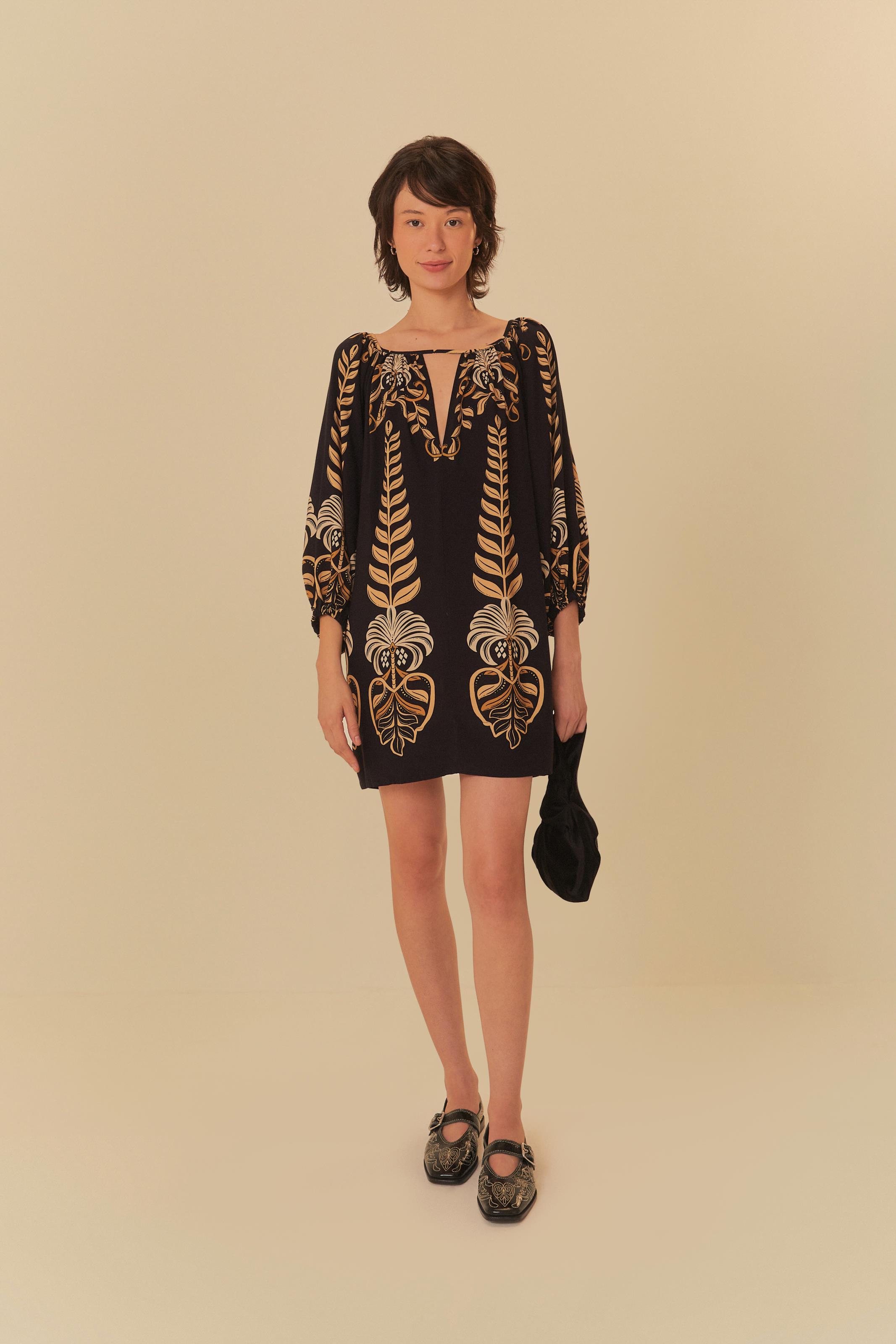 Vestido Curto Estampado Esplendor Tropical