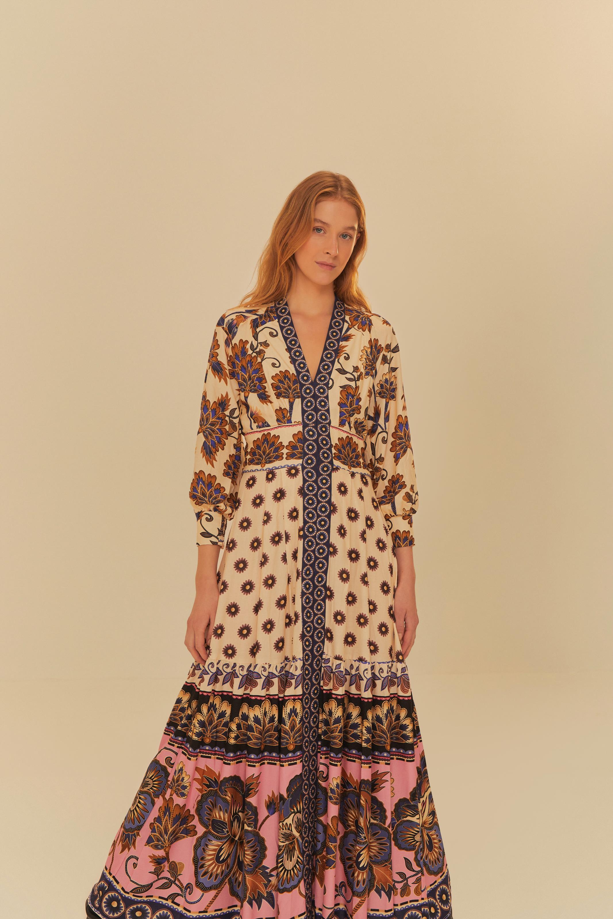 Vestido Longo Estampado Jasmin