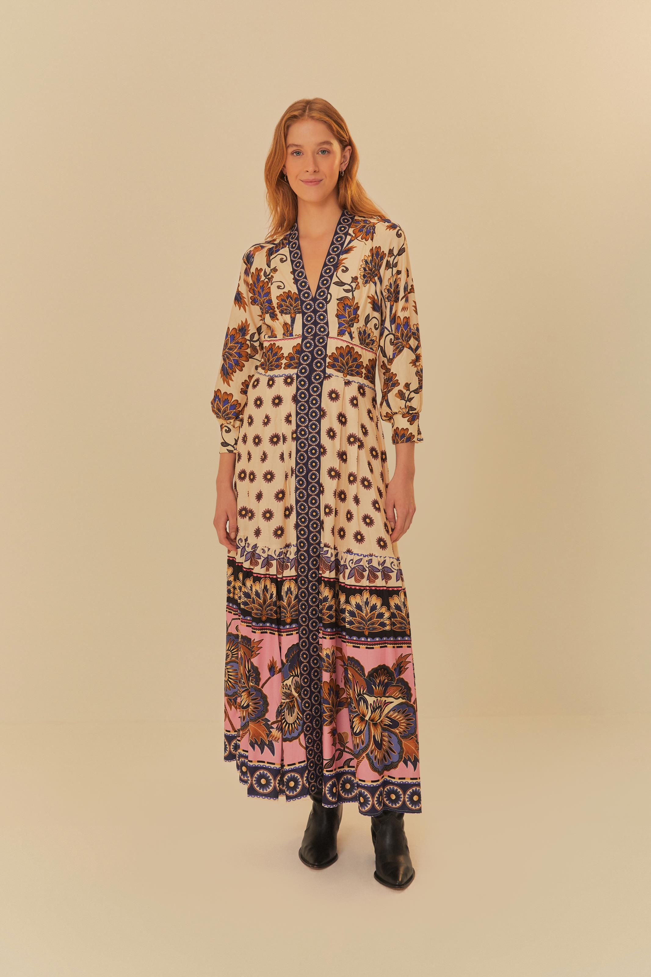 Vestido Longo Estampado Jasmin