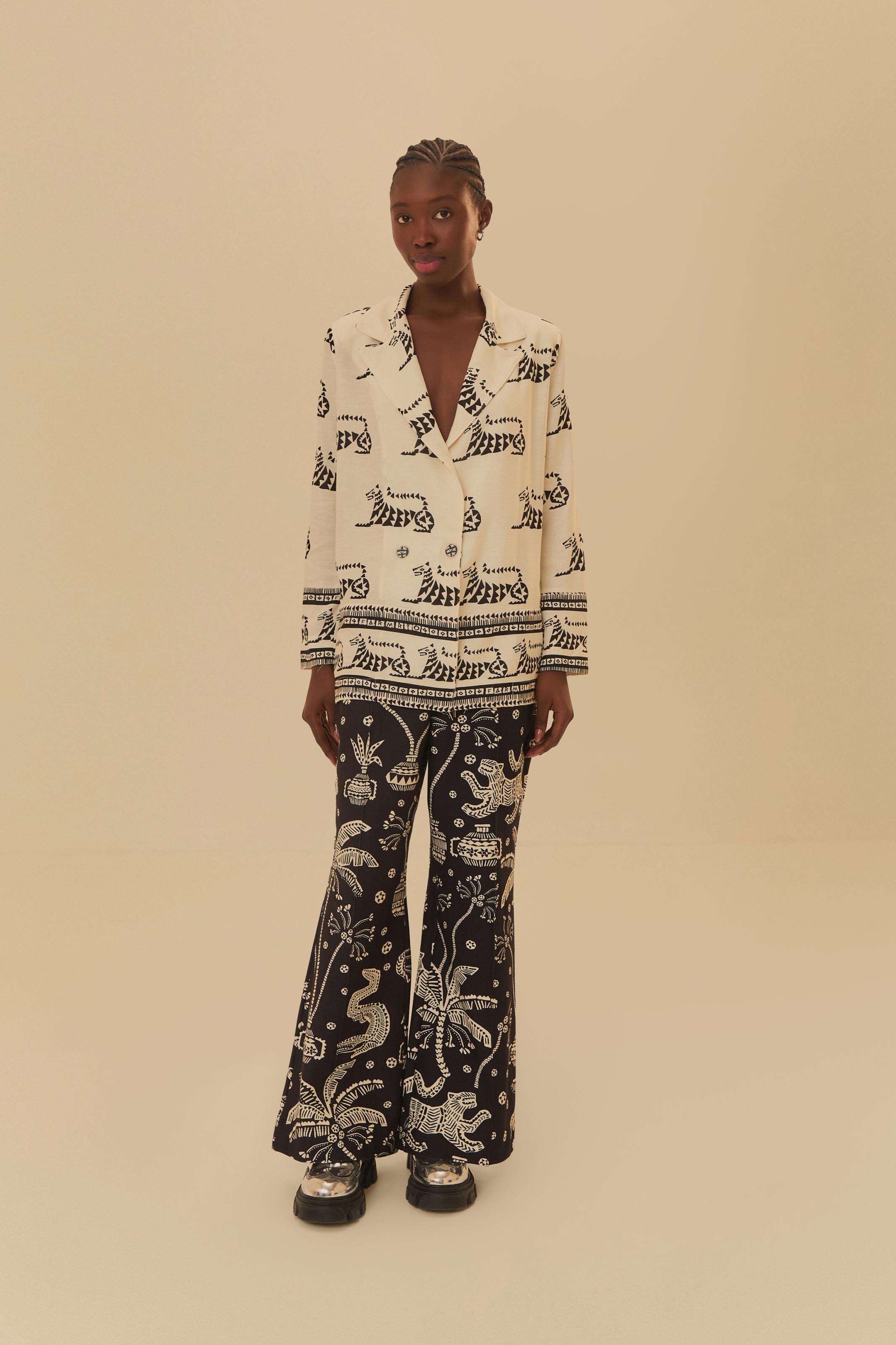 Blazer Estampado Tigronça