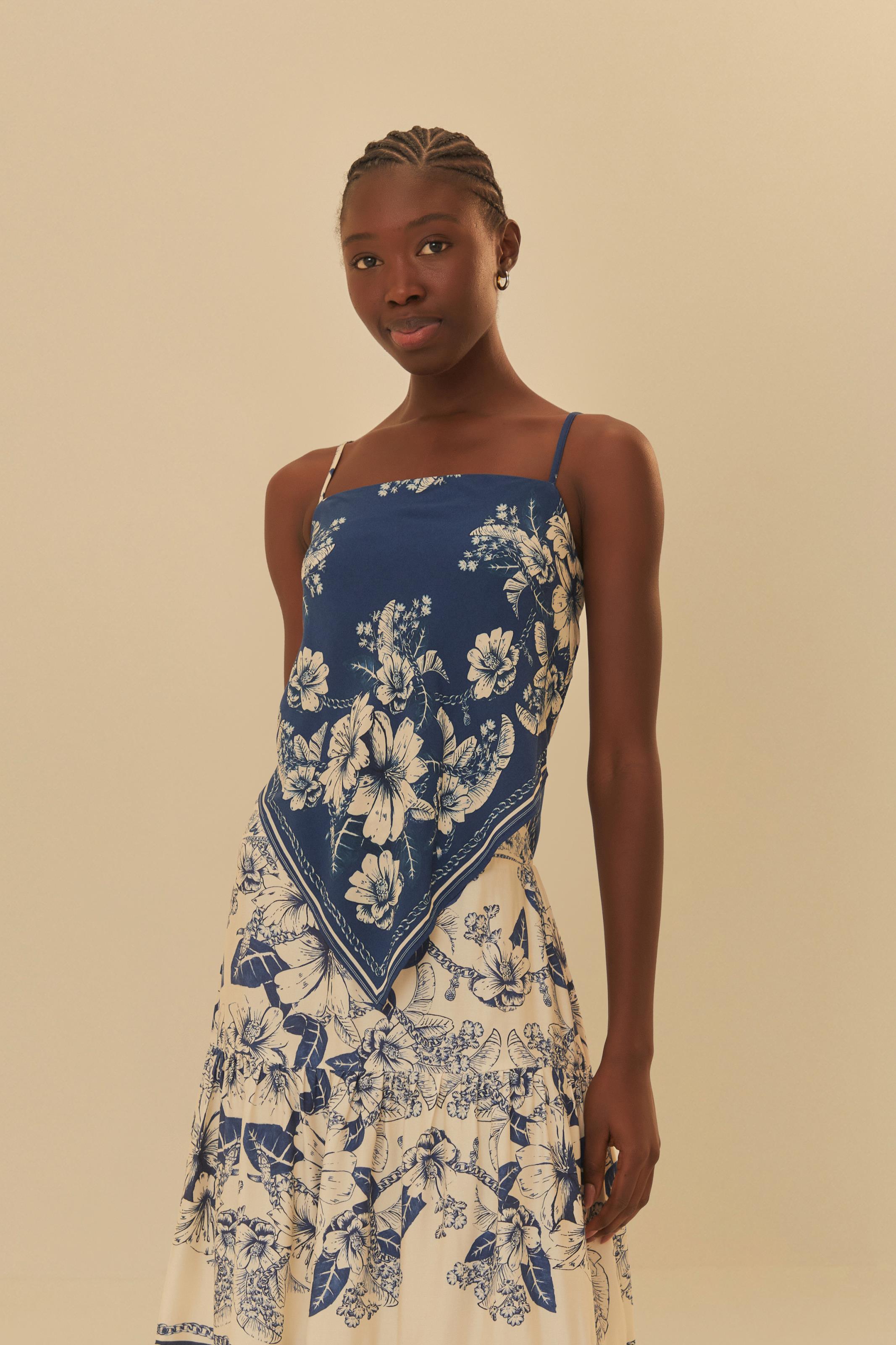 Regata Estampada Brilho Tropical Lenço
