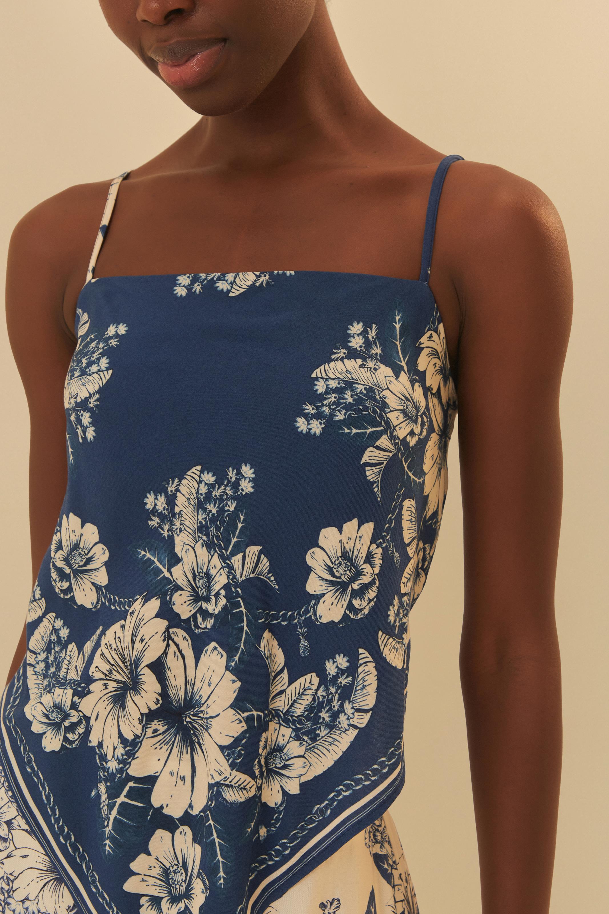 Regata Estampada Brilho Tropical Lenço