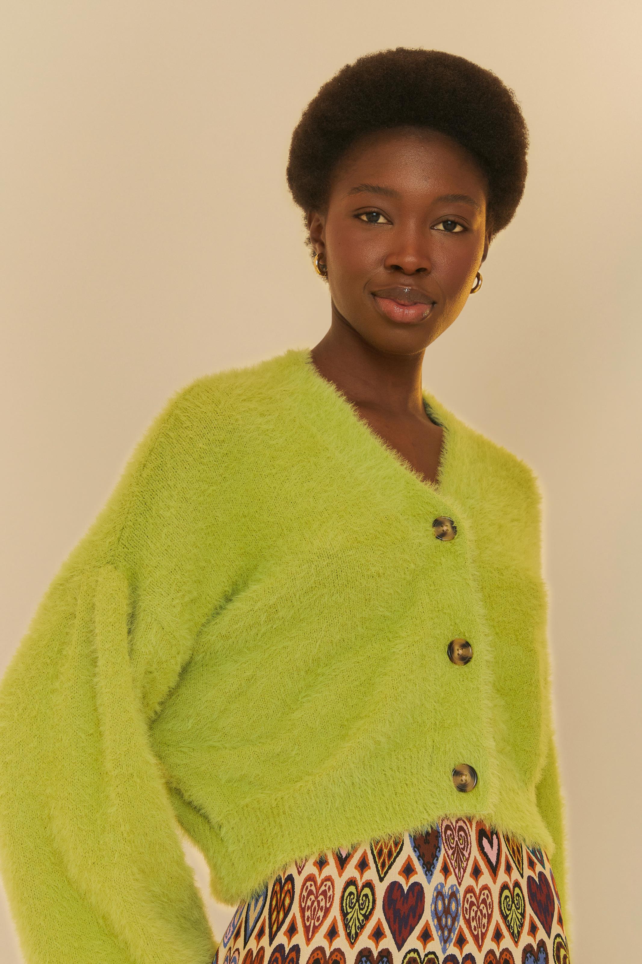 Cardigan Curto Tricot Pelinho
