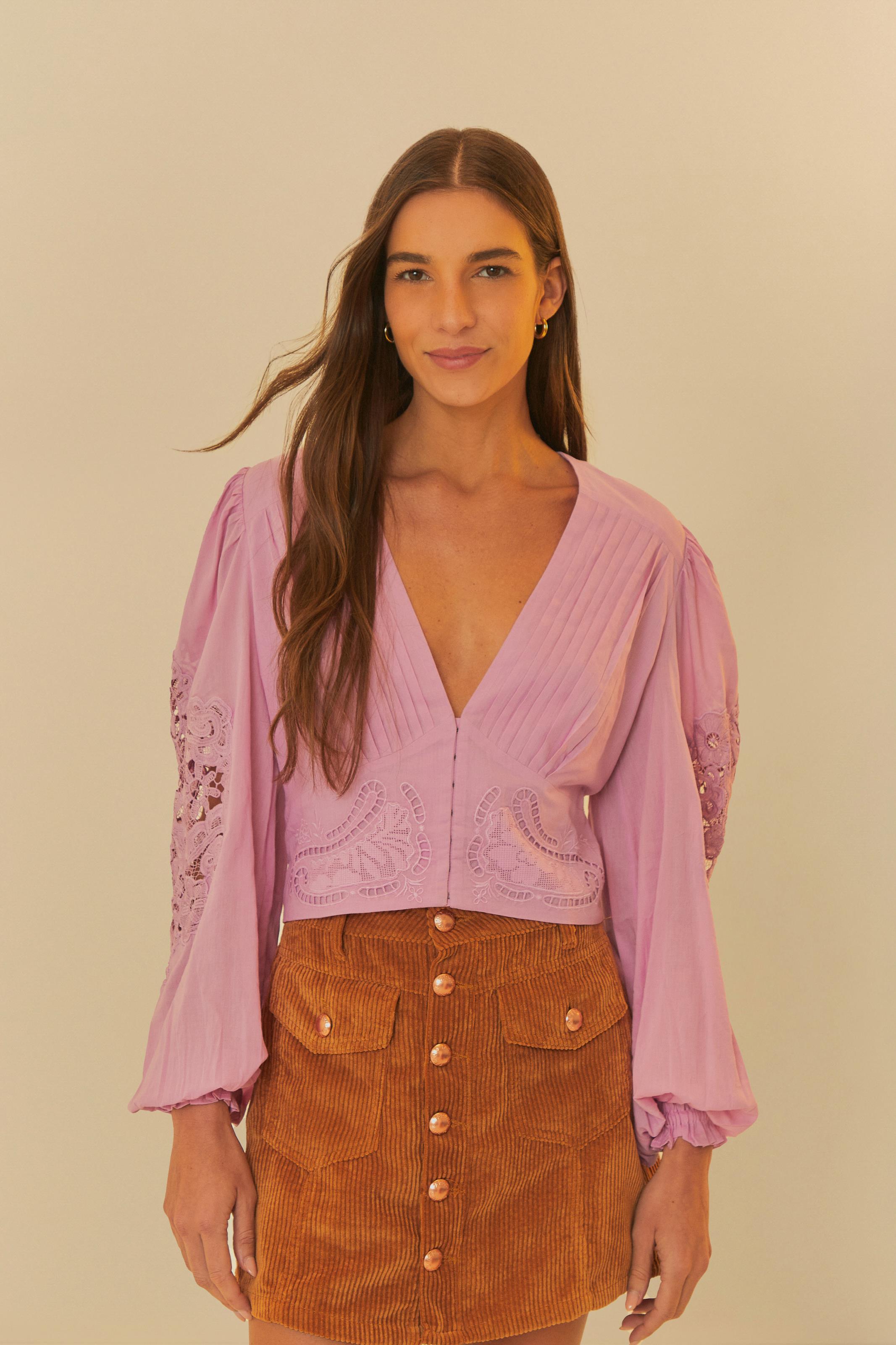 Blusa Romântica Bordada