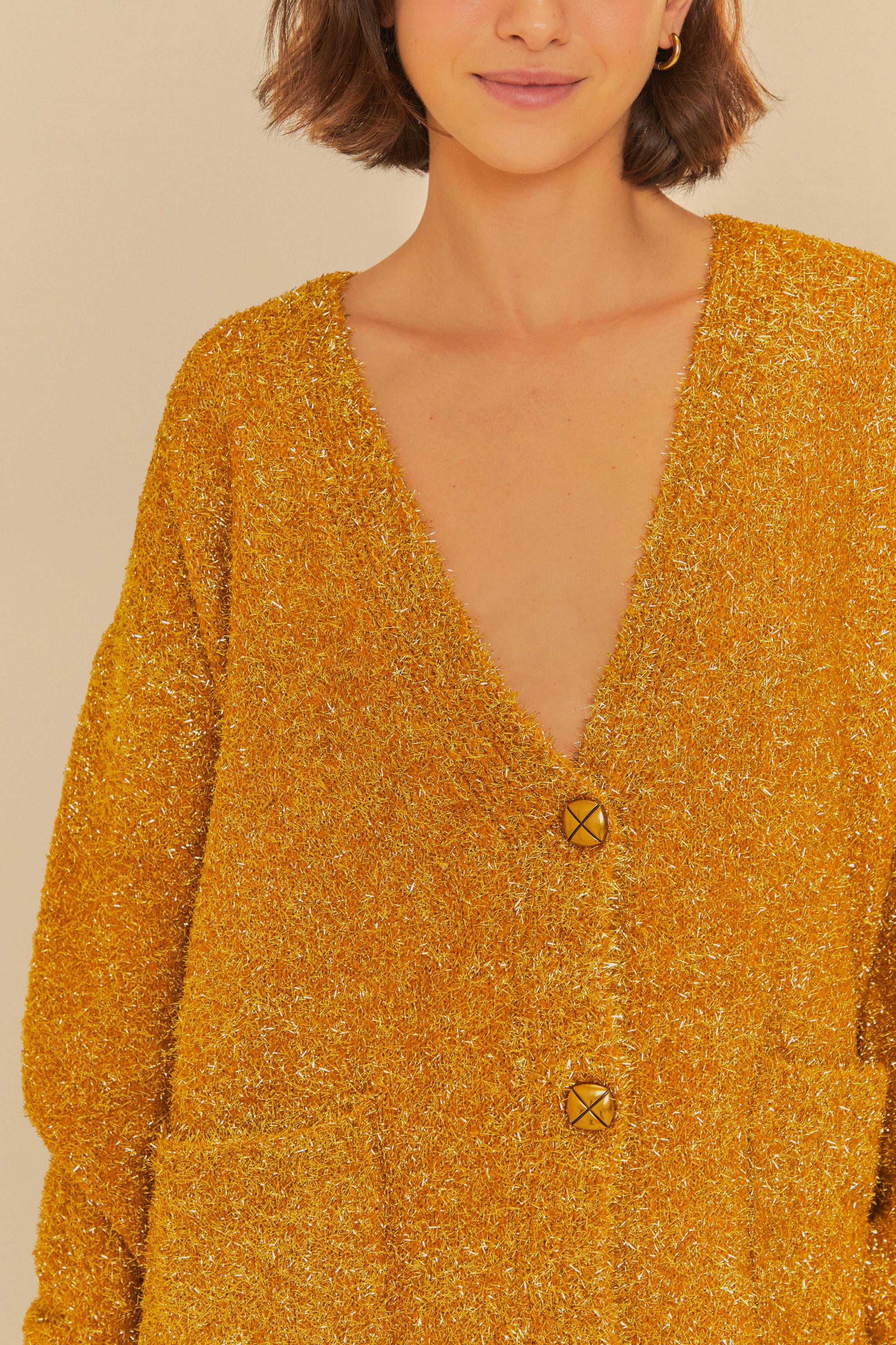 Cardigan Tricot Pelinho Lurex