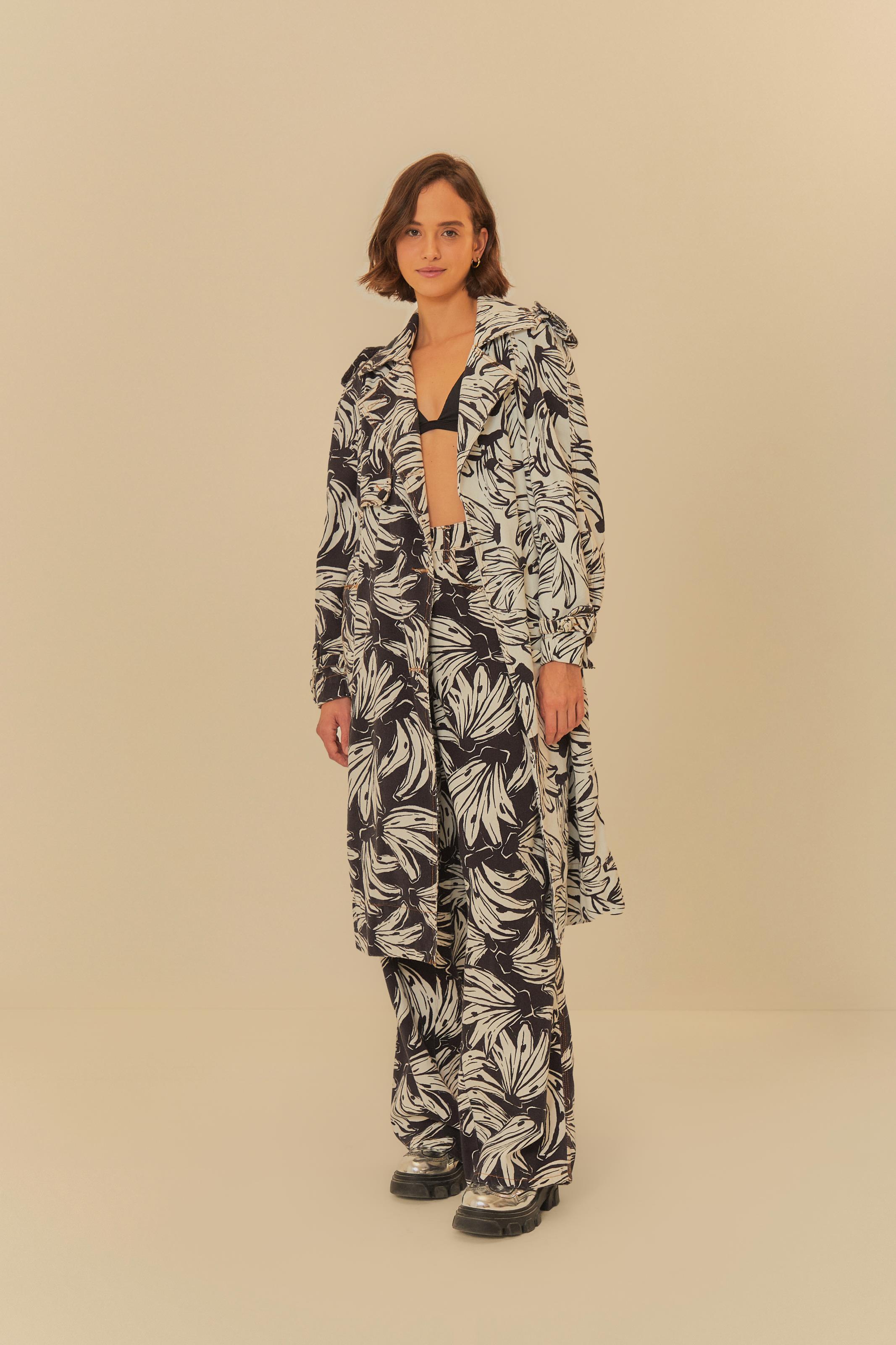 Trench Coat Patch Estampado Bossa Banana