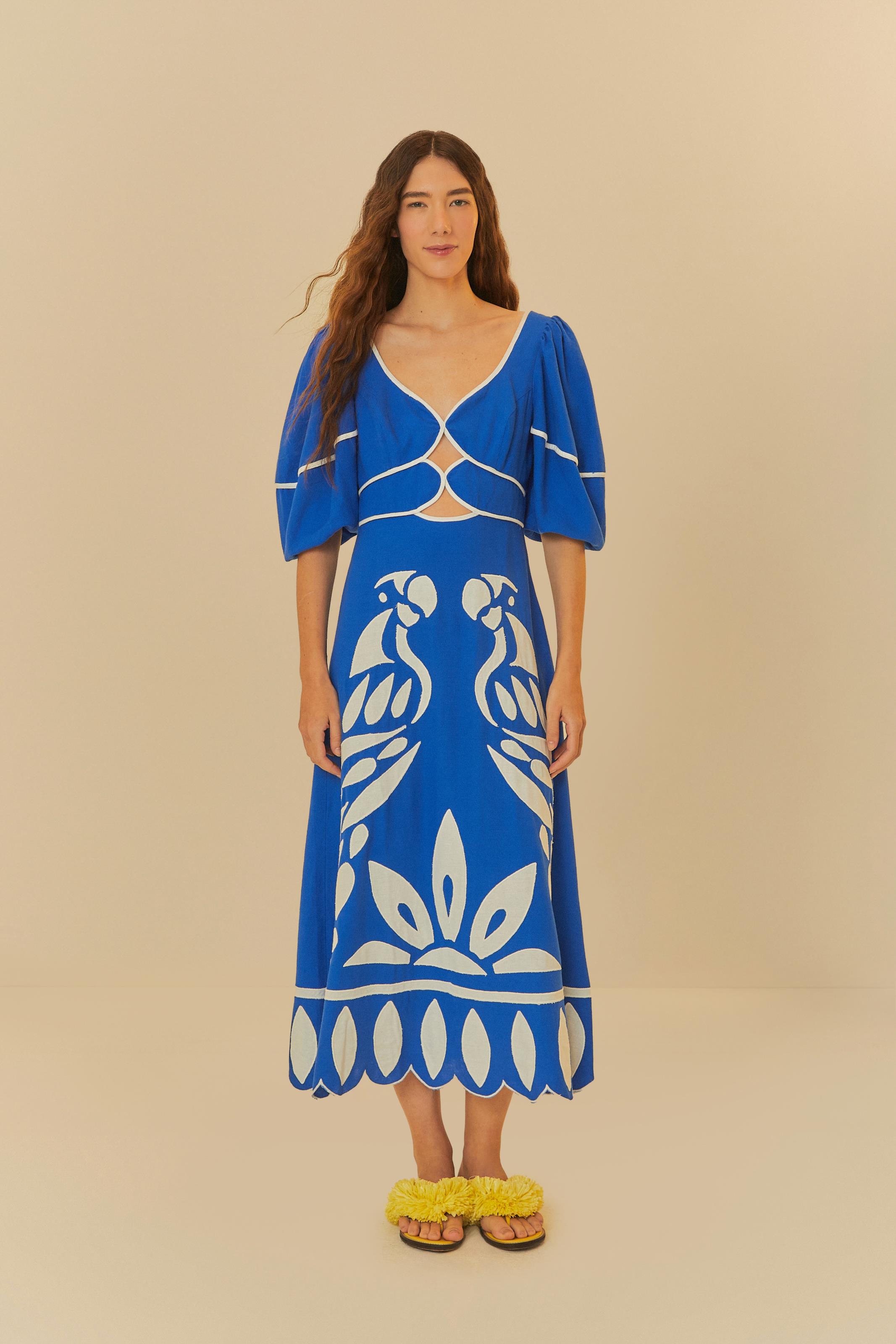 Vestido Bordado Cutwork Samambaia