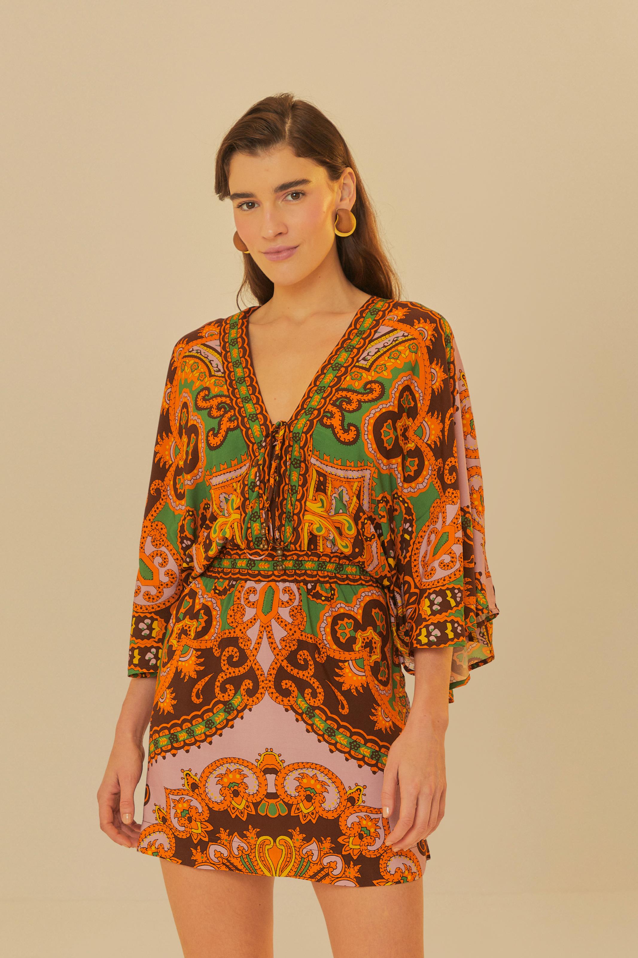 Vestido Curto Estampado Capadócia