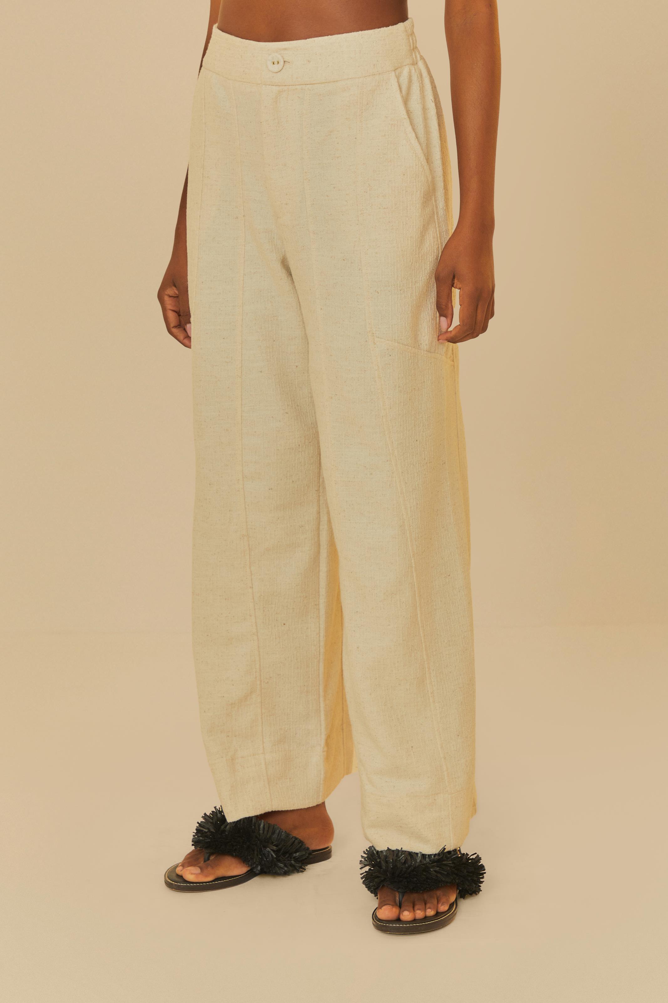Calça Pespontos Tweed