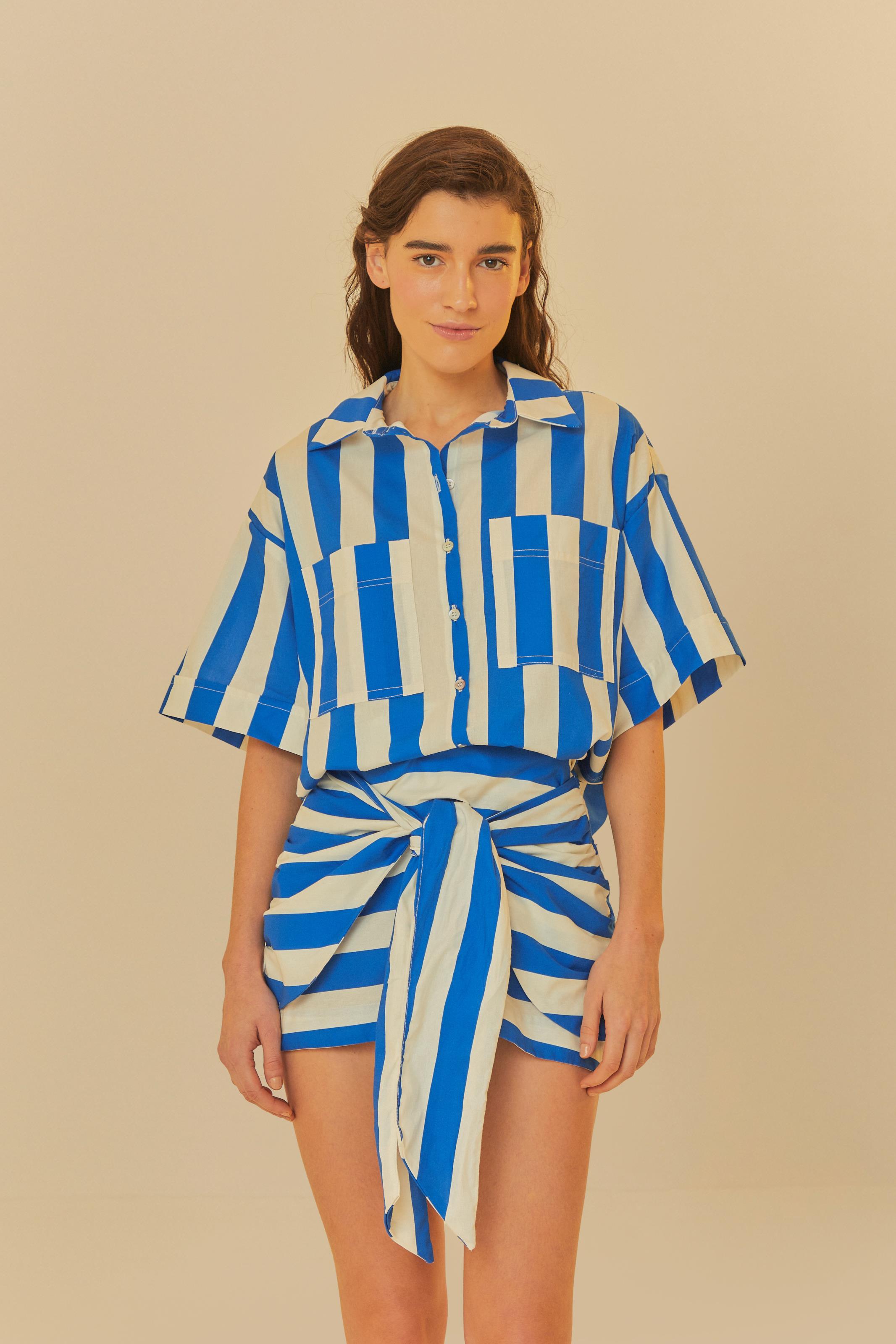 Camisa Bolso Listras