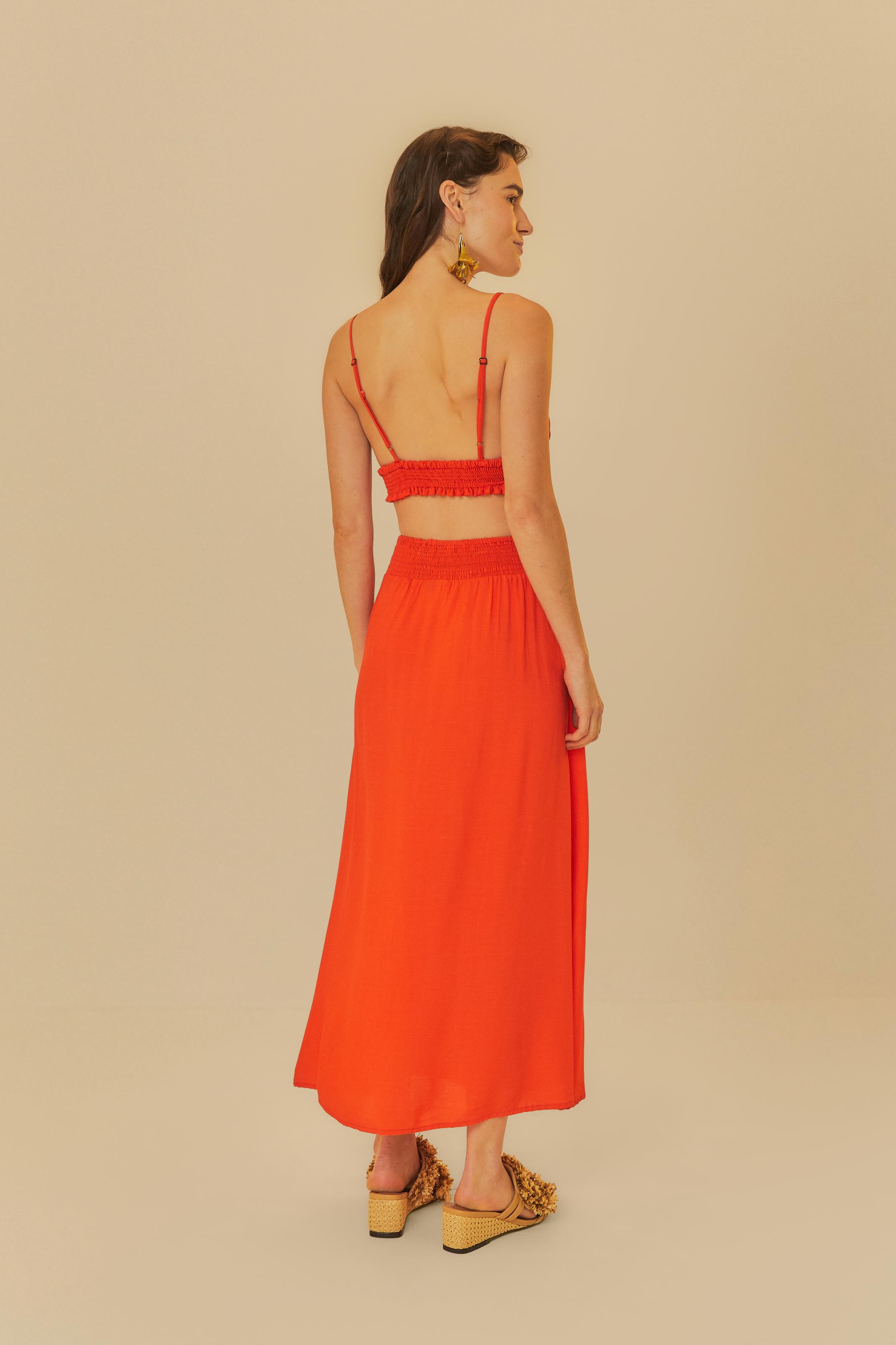 Saia Estampada Orquídea Maxi