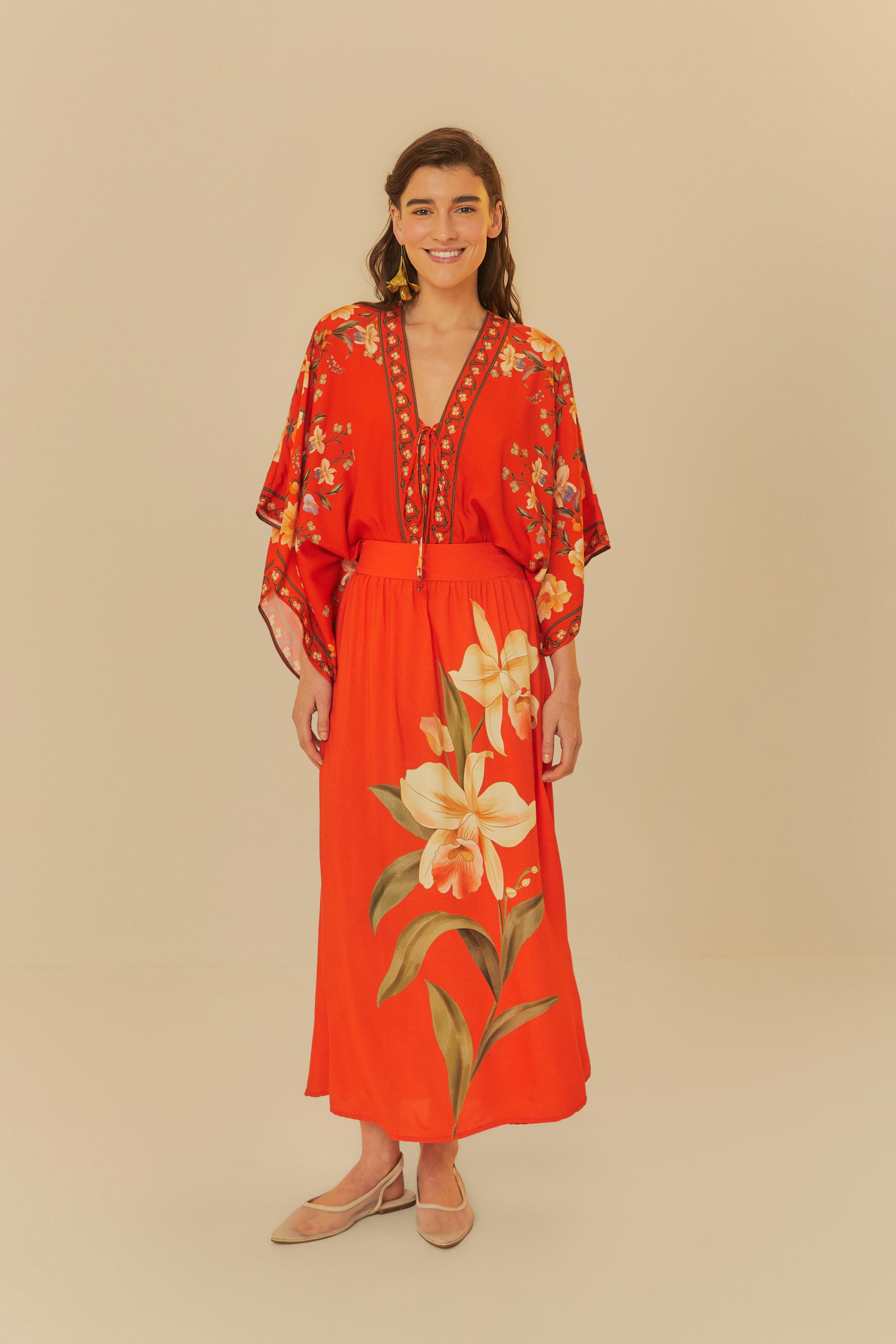 Body Estampado Borboleta Em Flor