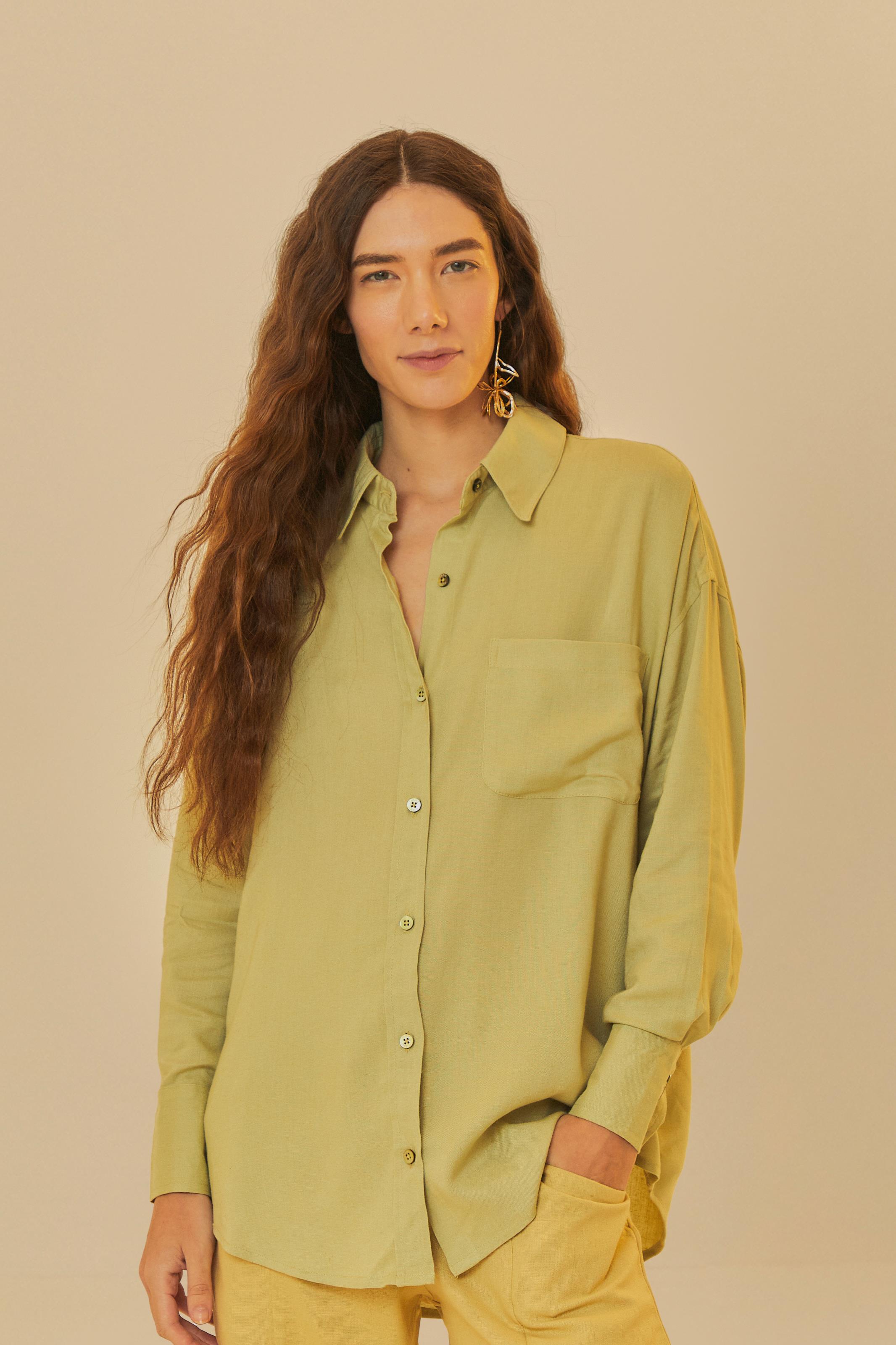 Camisa Bolso Longa