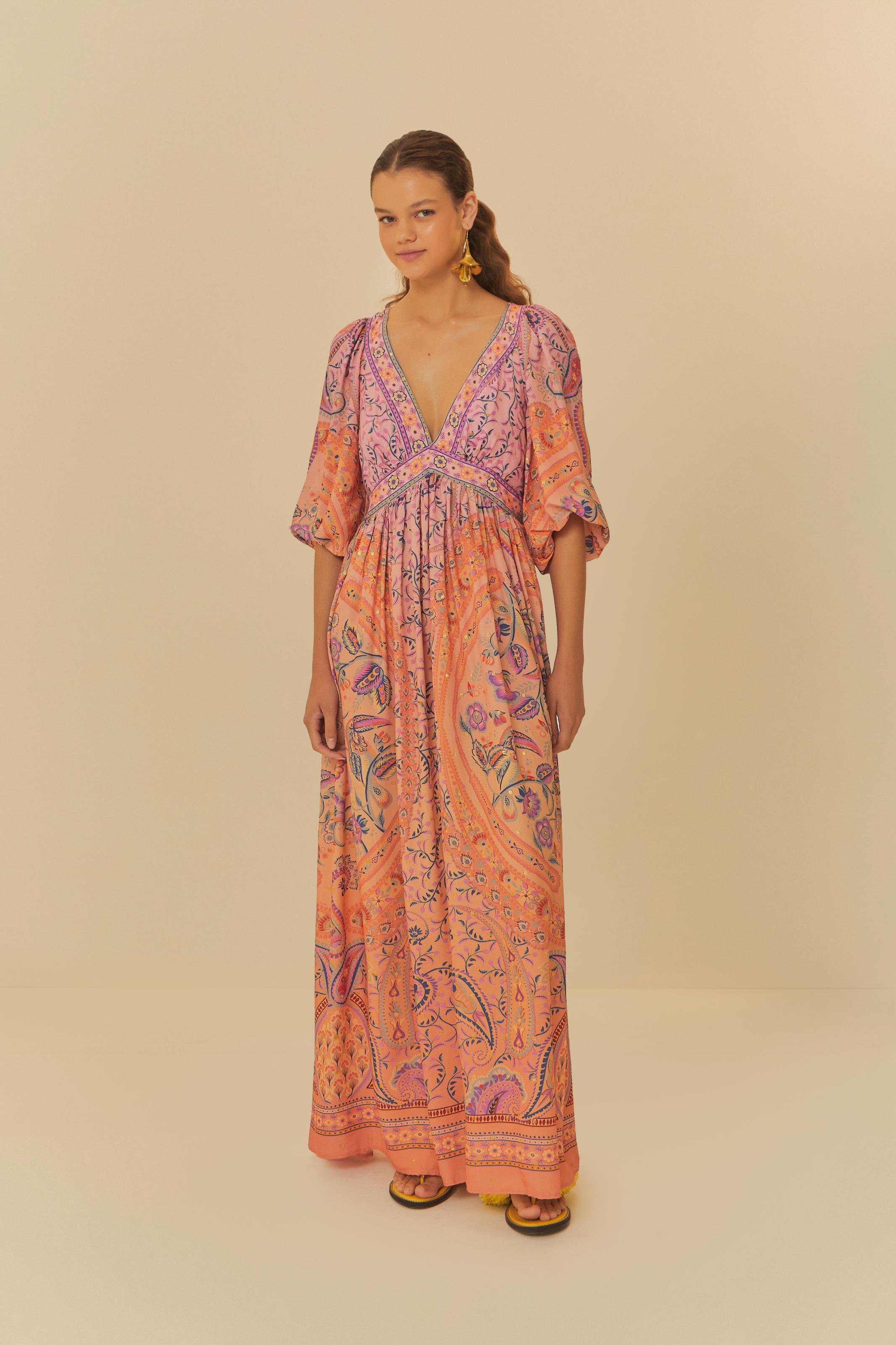 Vestido Estampado Inverno Místico