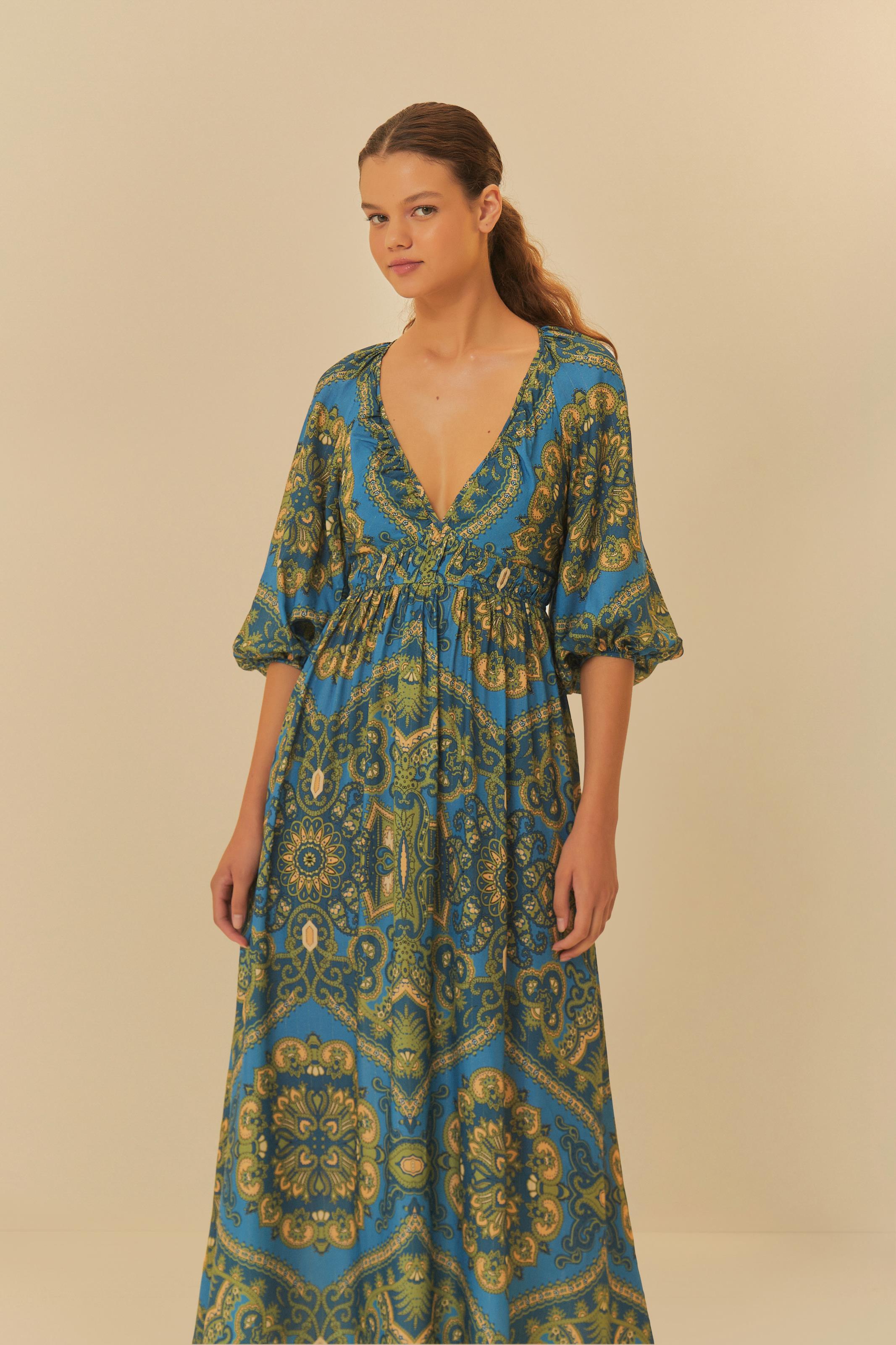 Vestido Cropped Estampado Capadócia