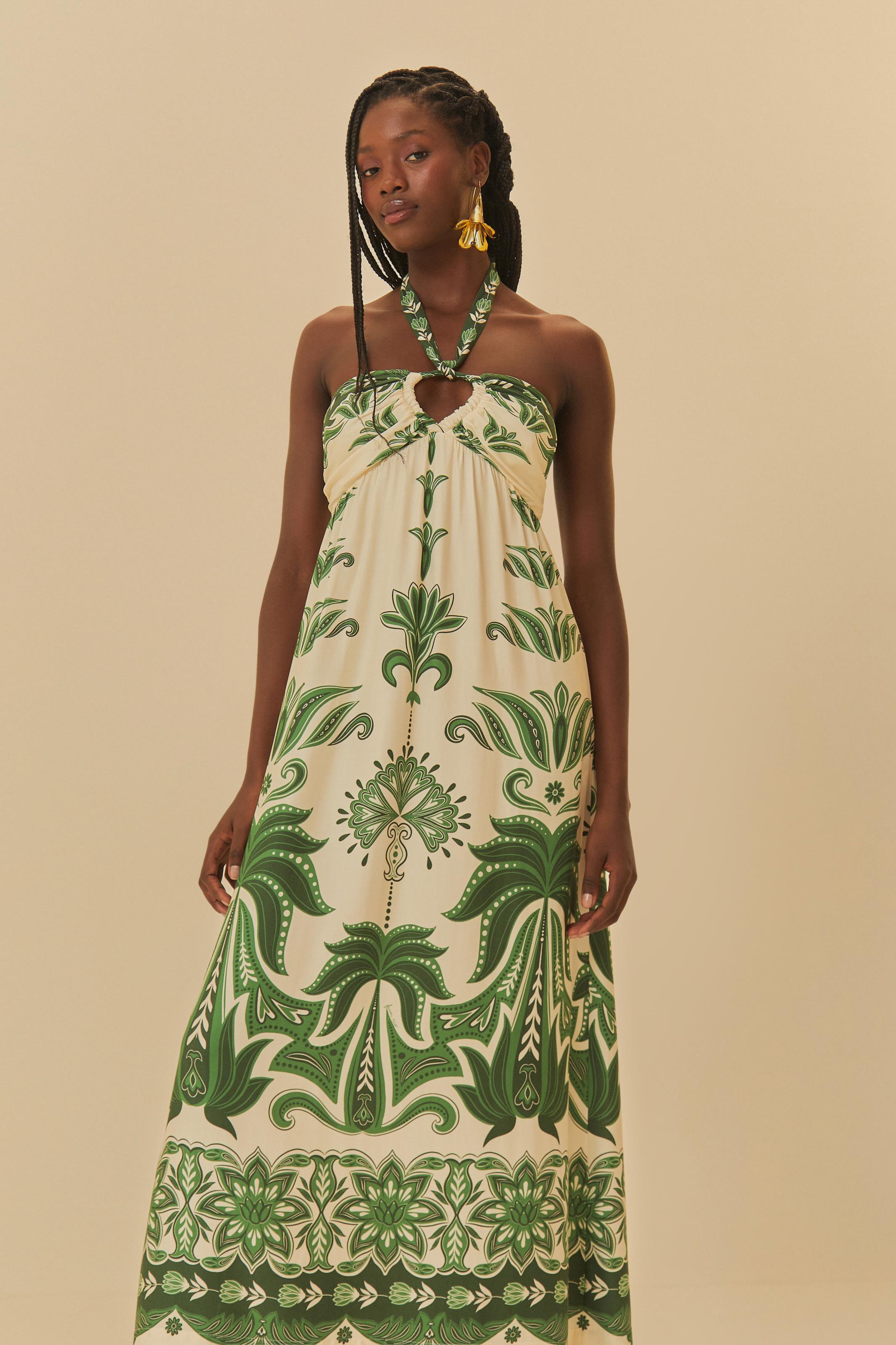 Vestido Alça Estampado Sevilha