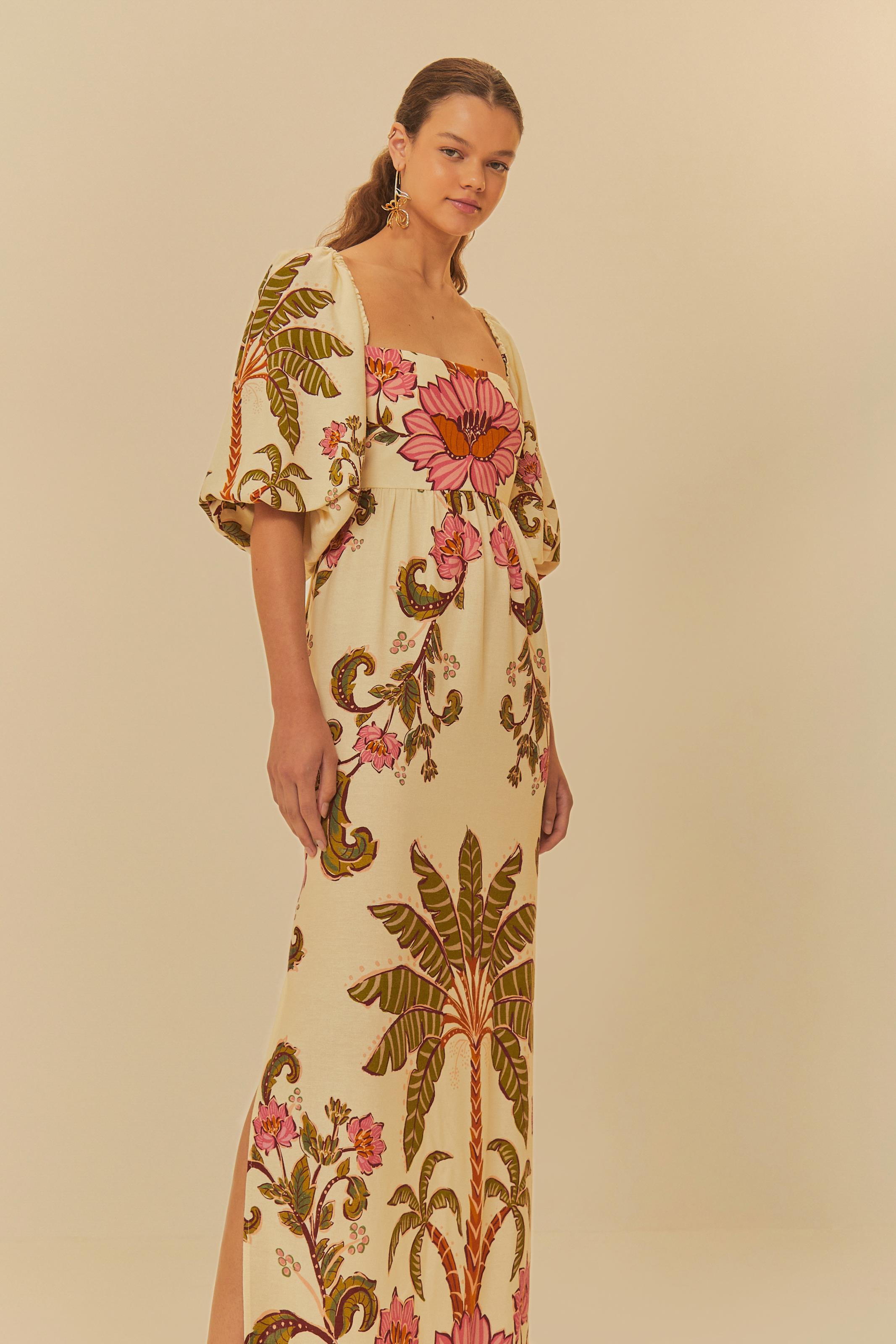 Vestido Longo Estampado Ravenala