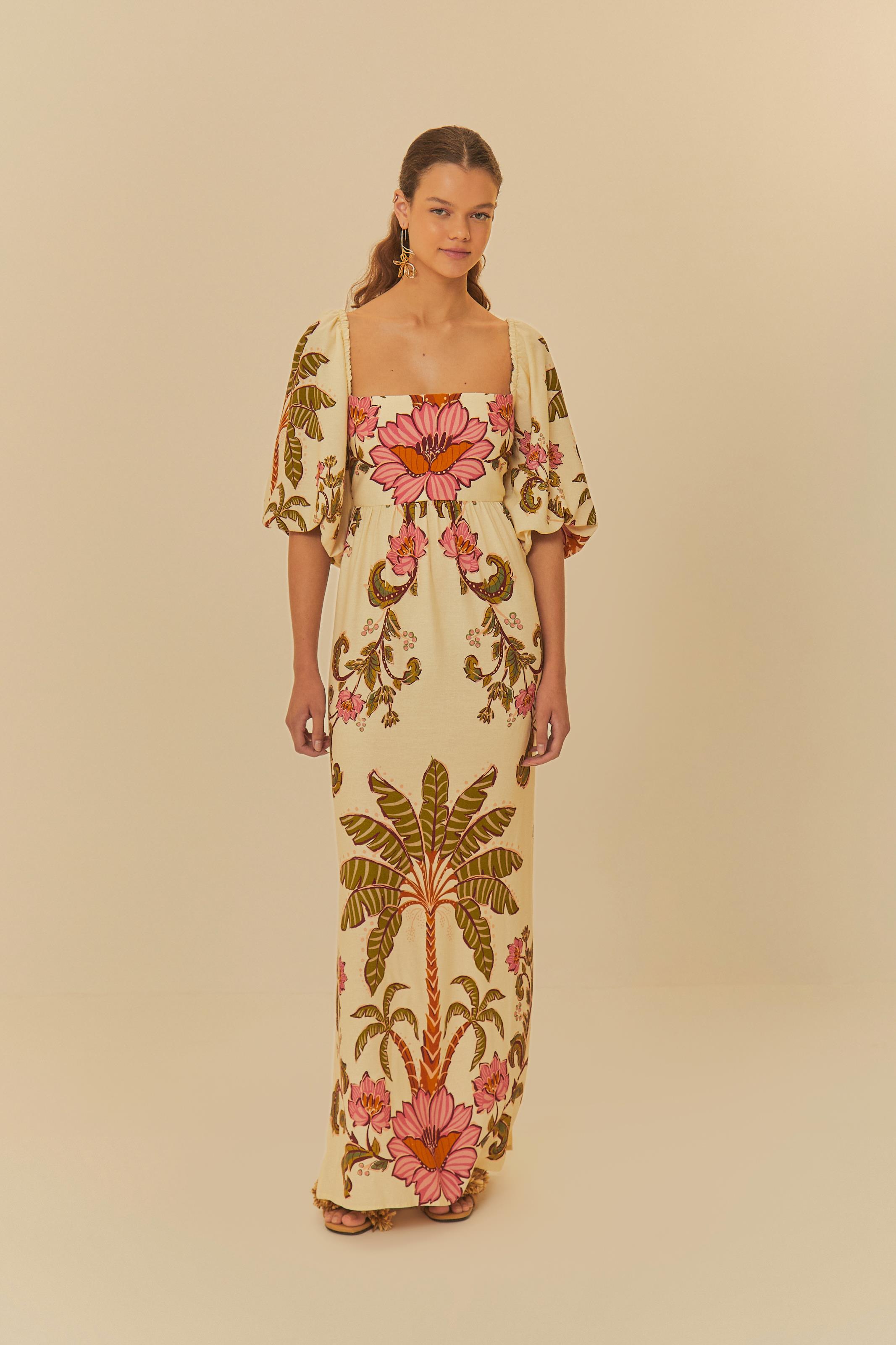 Vestido Longo Estampado Ravenala
