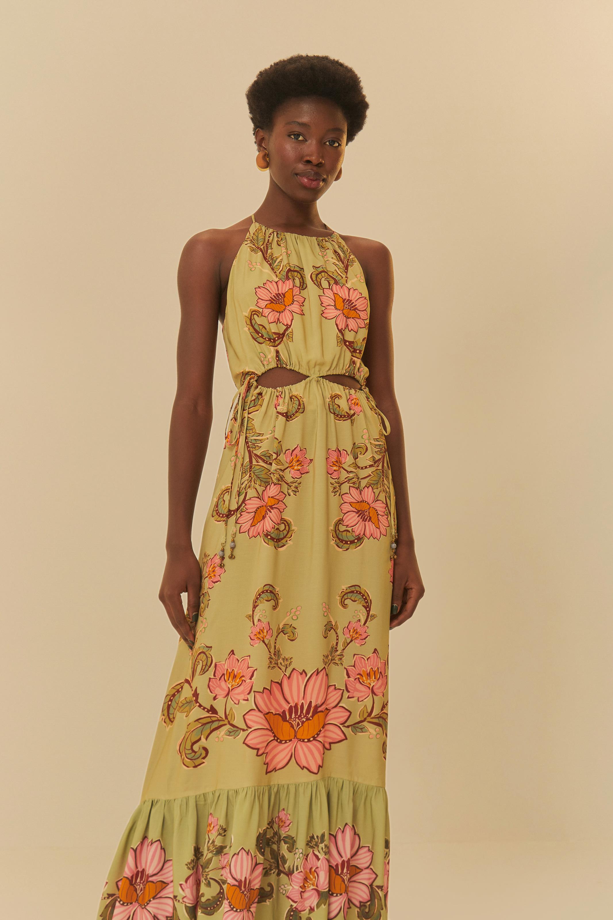 Vestido Cropped Estampado Aurora Floral