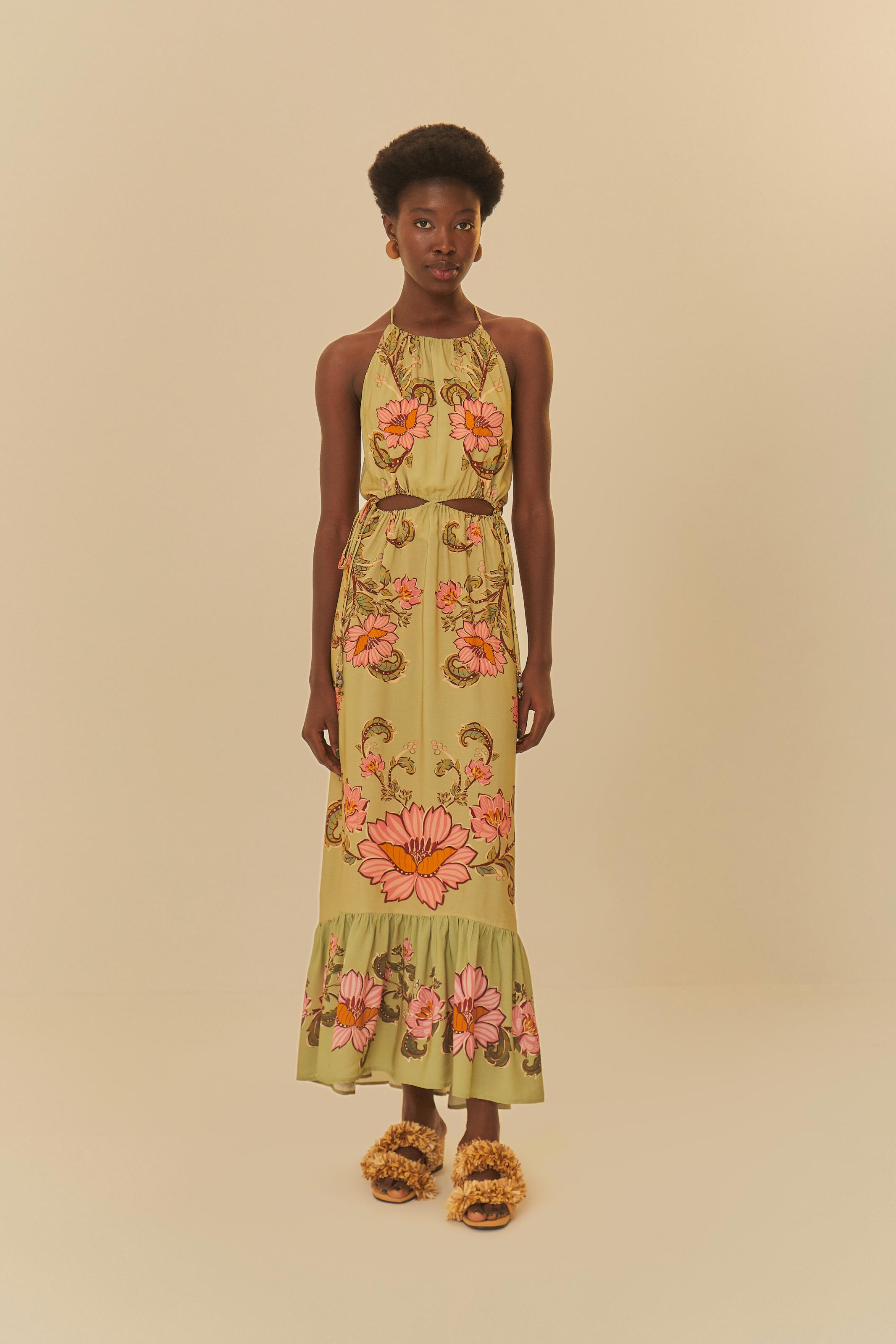 Vestido Cropped Estampado Aurora Floral