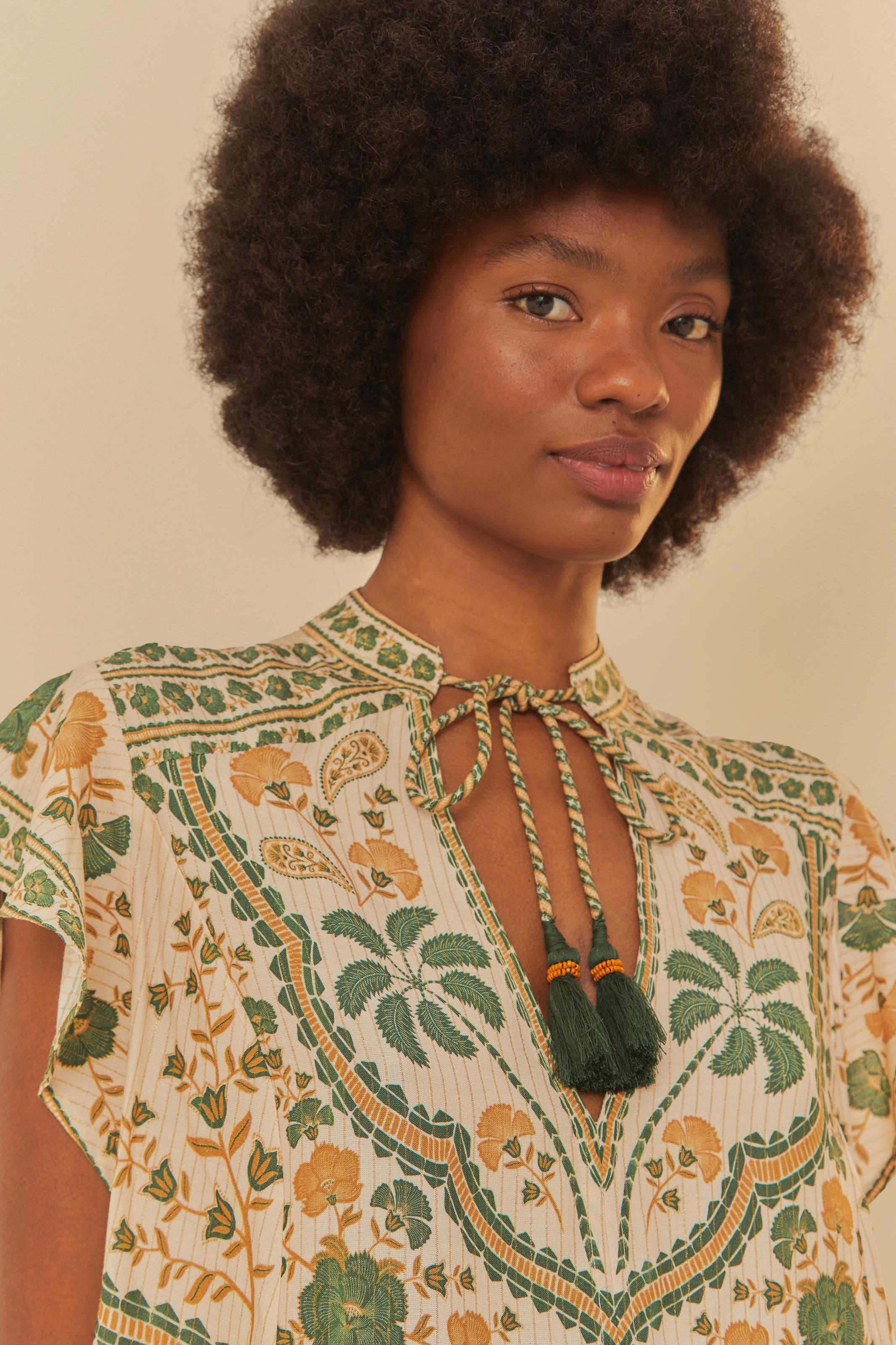 Blusa Bata Estampada Riad