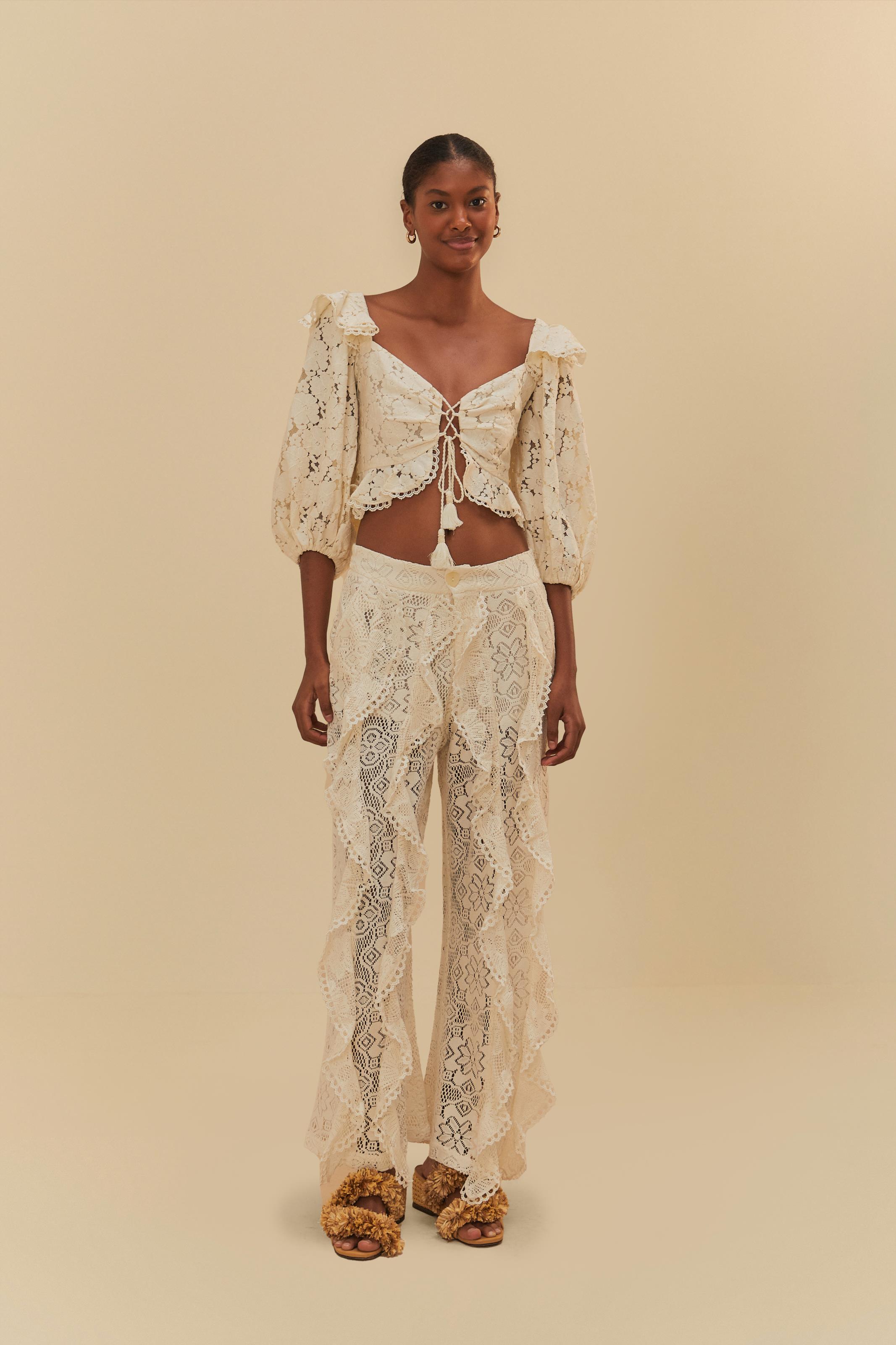 Calça Renda Floral Valentina