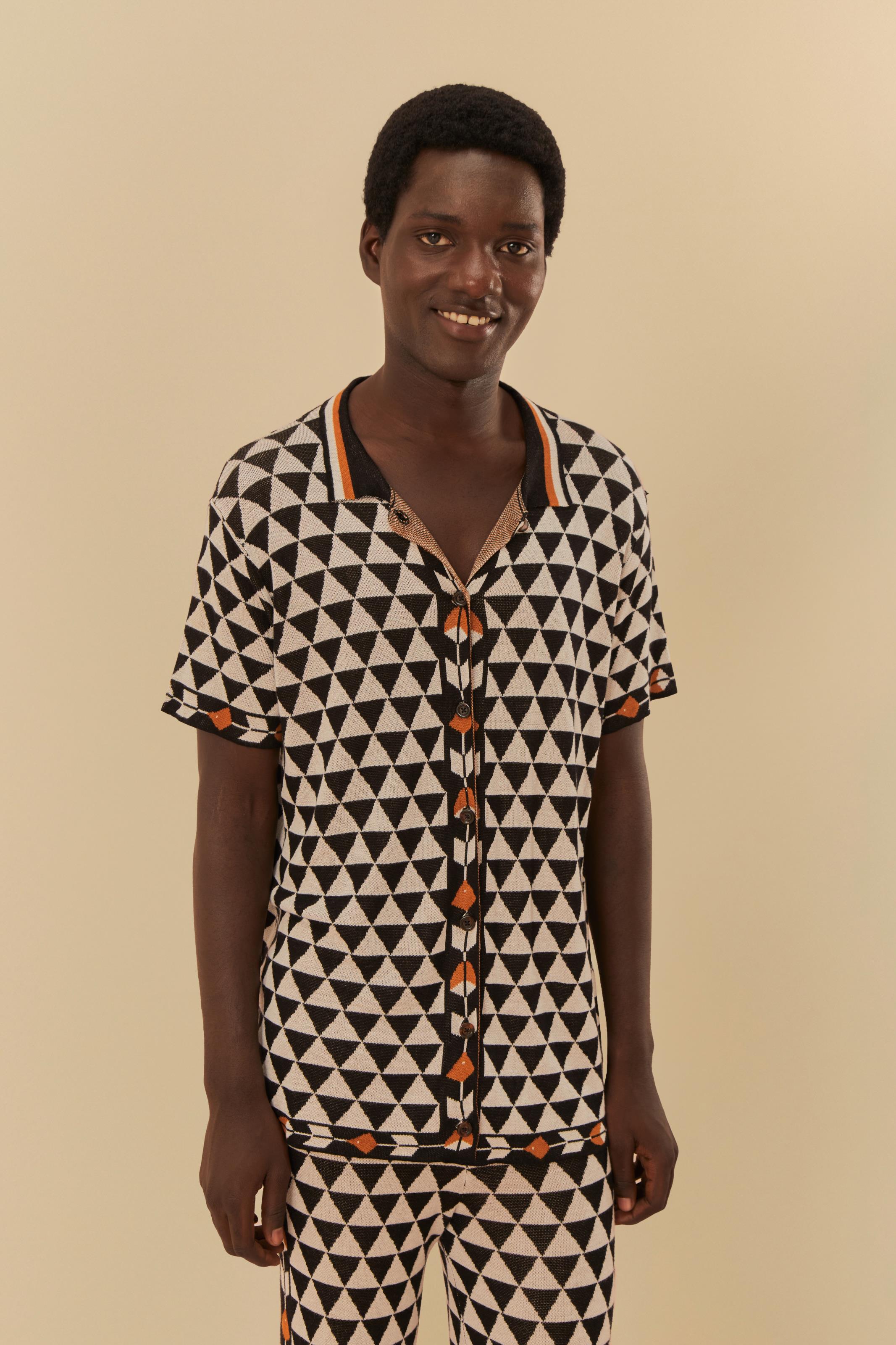 Camisa Tricot Estampada Tambaqui