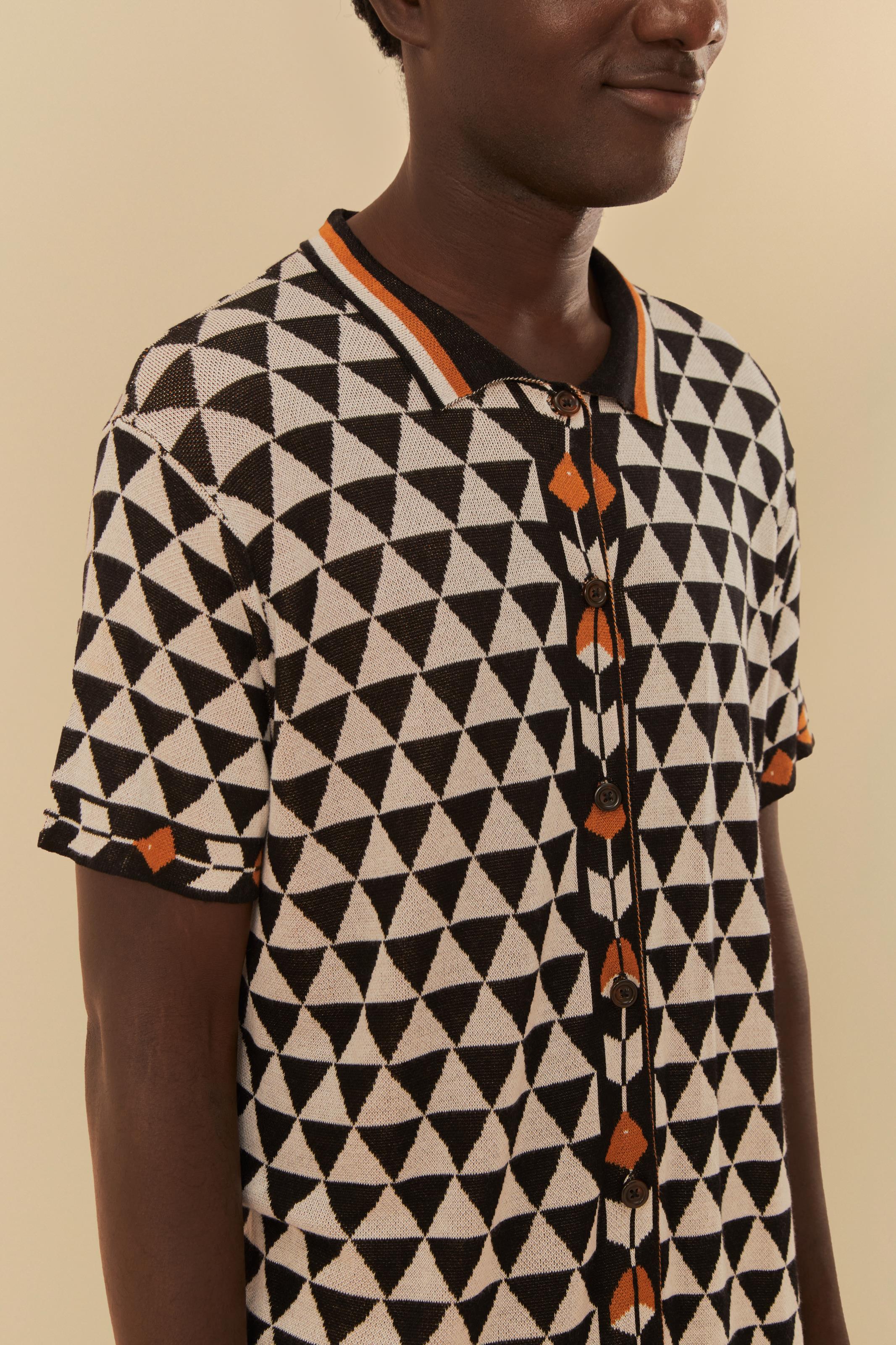 Camisa Tricot Estampada Tambaqui
