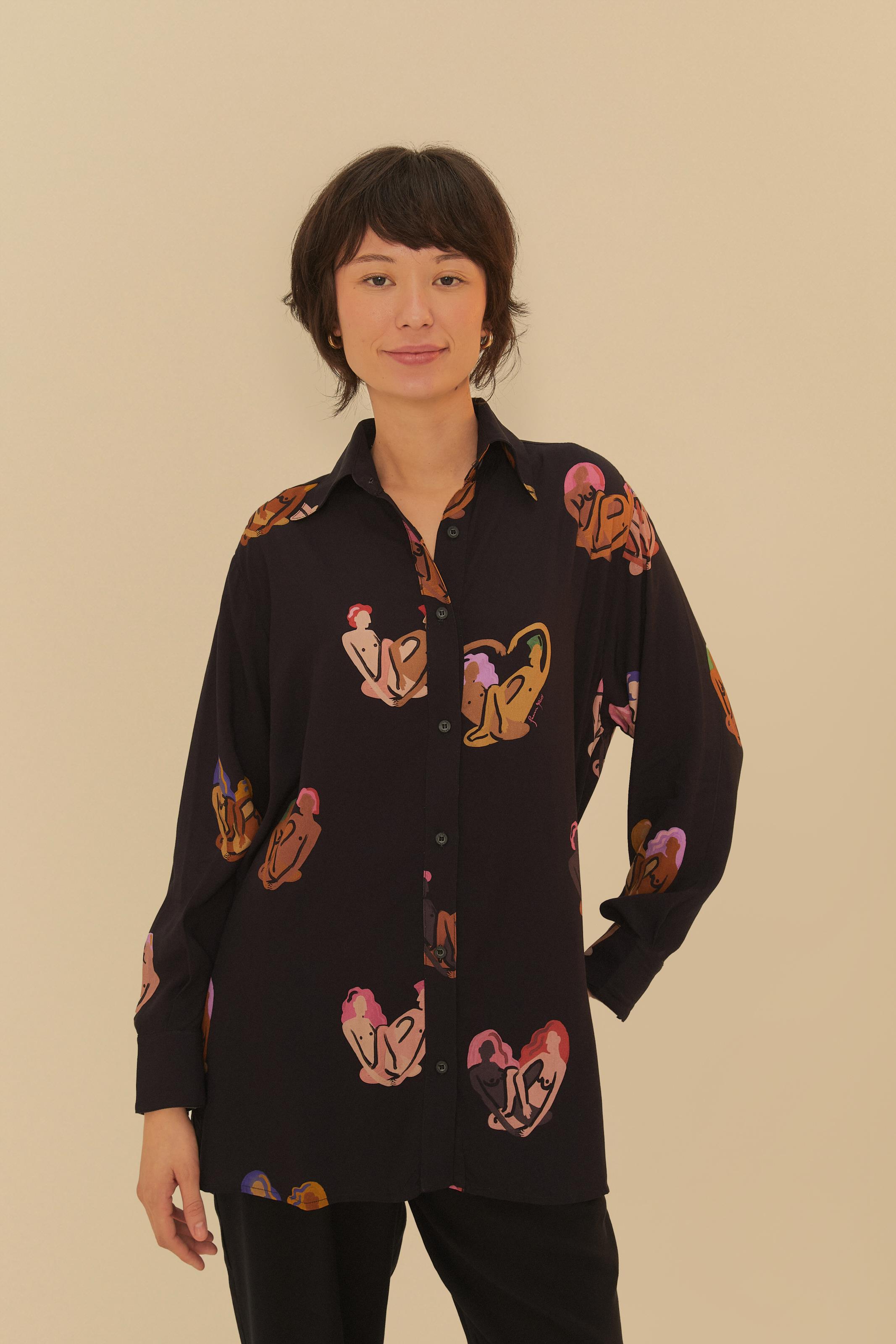Camisa Estampada Amor Em Cores
