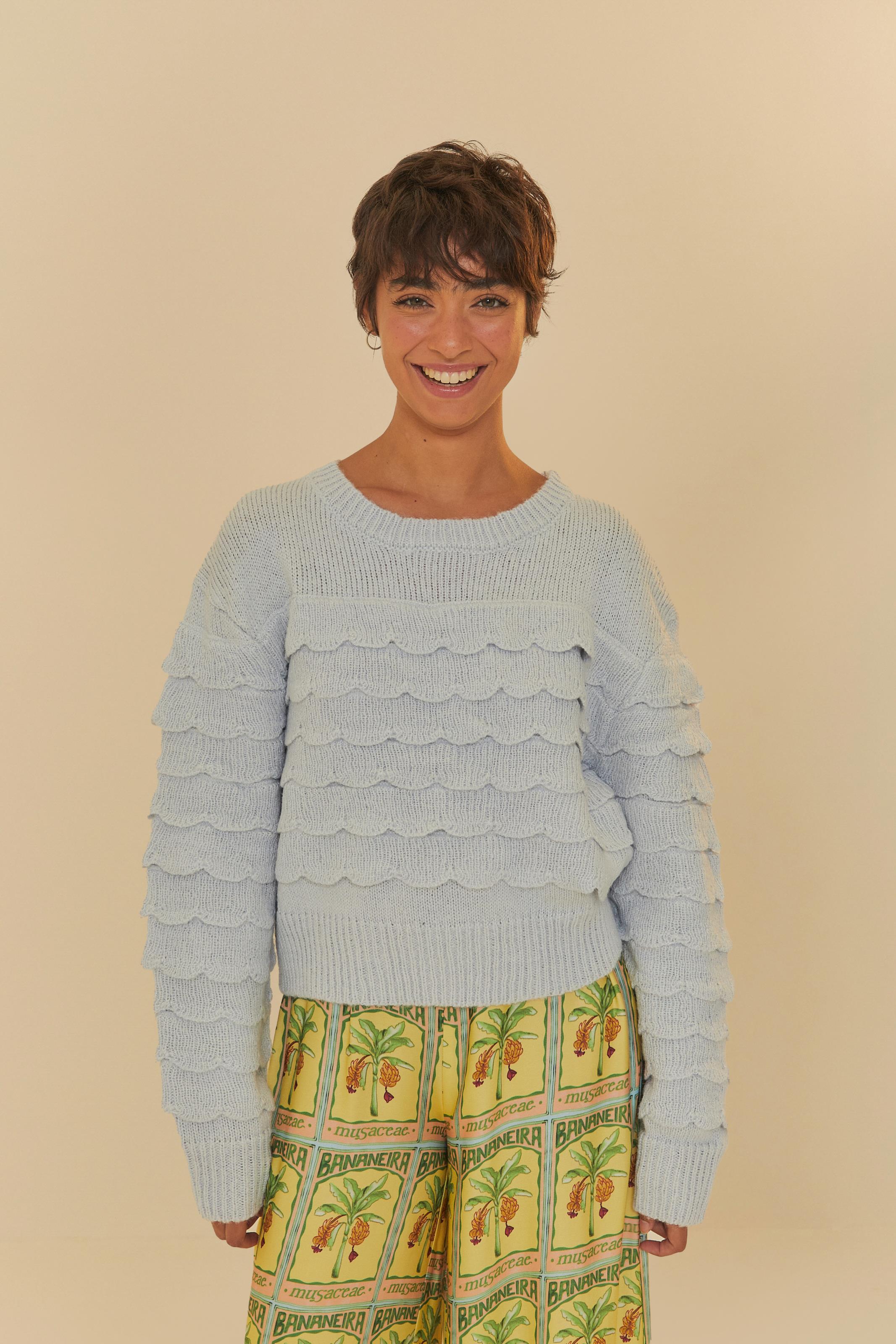 Pull Tricot Artesanal Babados